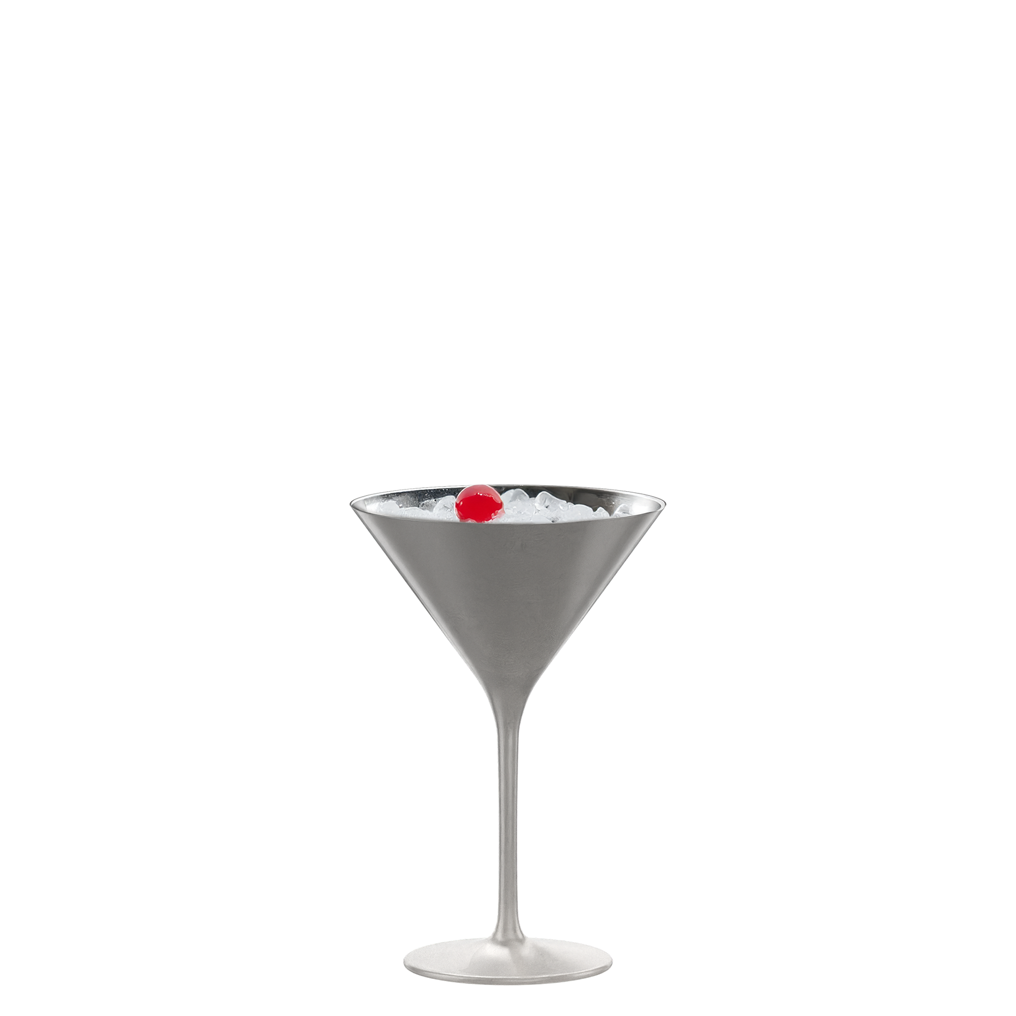 Elegantes Cocktailglas Made in Germany mit Eis und einer Cocktailkirsche für stilvolles Trinken