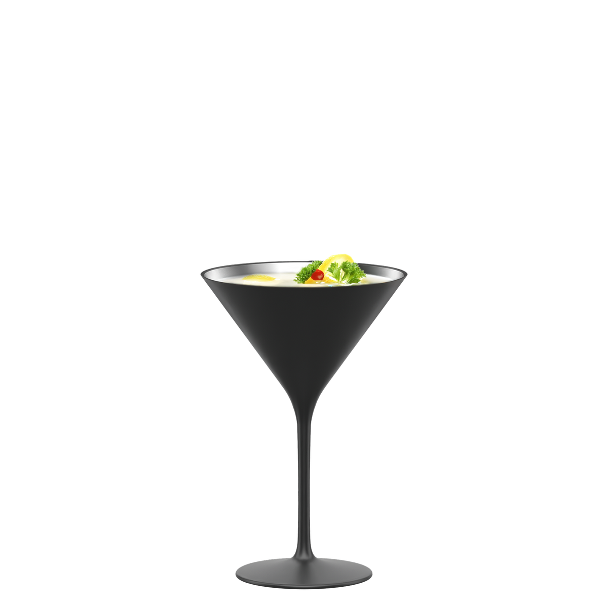 Cocktailschale Schwarz/Silber Elements 6er Set