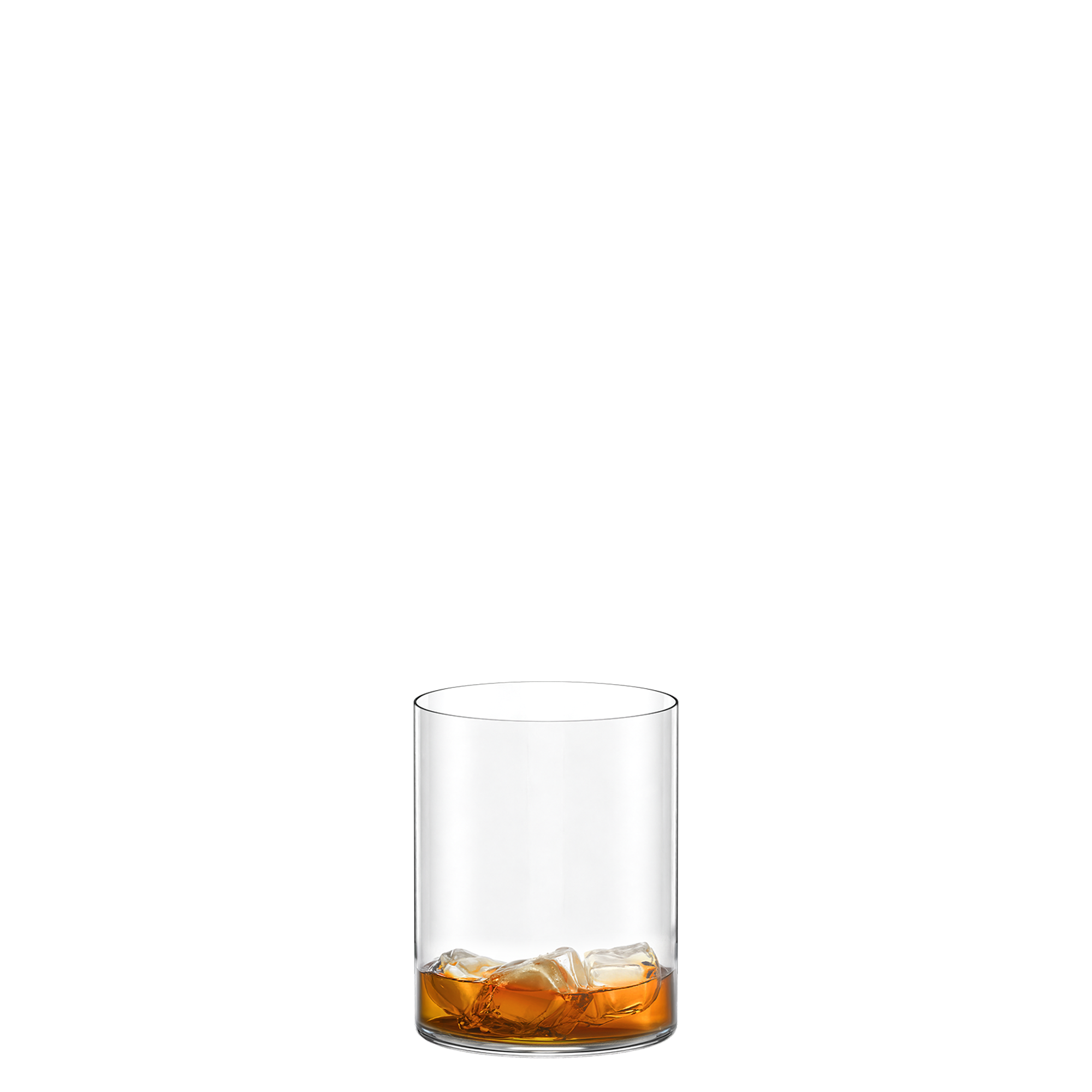 Stölzle Lausitz Whisky Glas mit Eiswürfeln, ideal für die Deutsche Glaskunst Whisky Präsentation