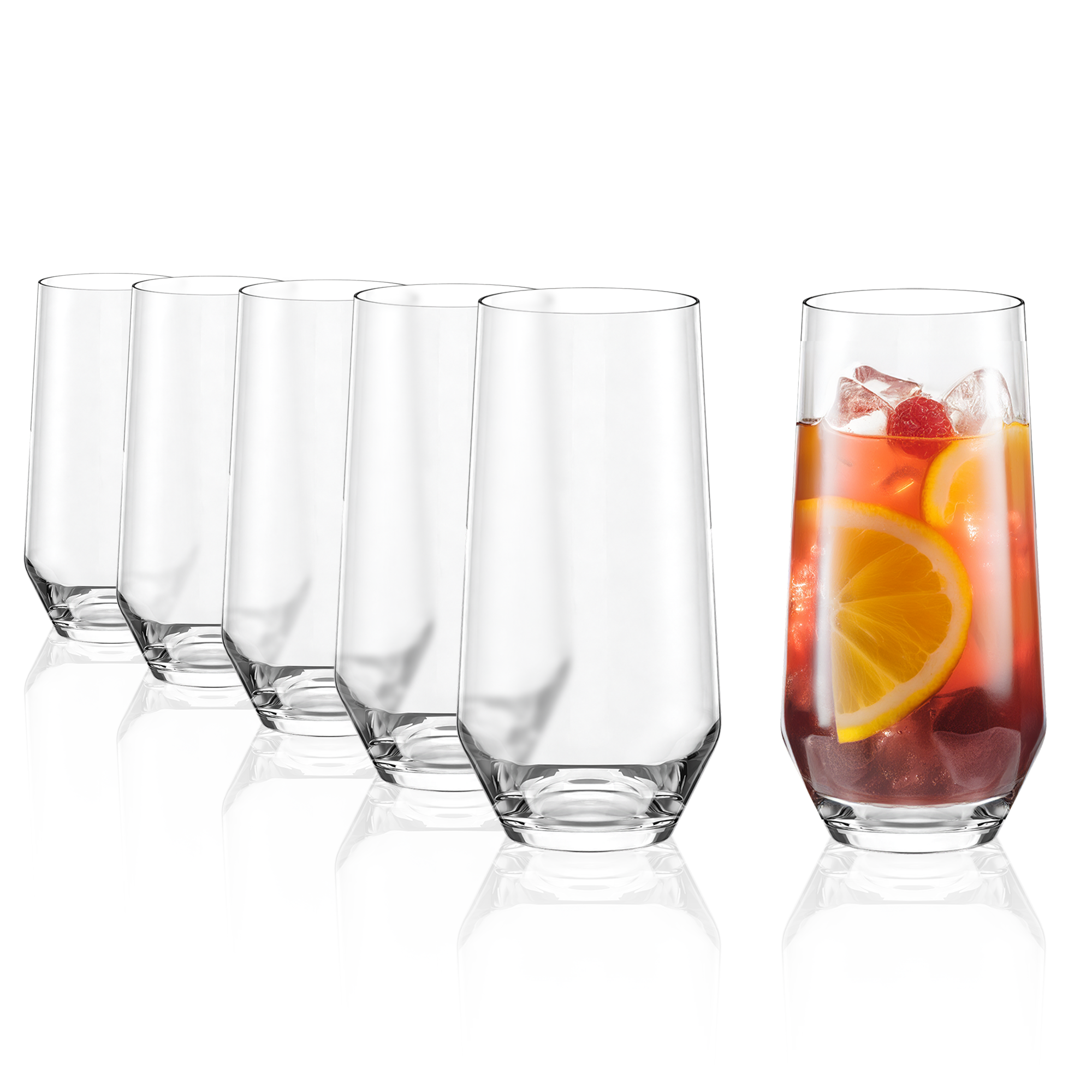 Stölzle Lausitz 5er Set deutsche Qualitätsgläser für erfrischende Getränke und Cocktails