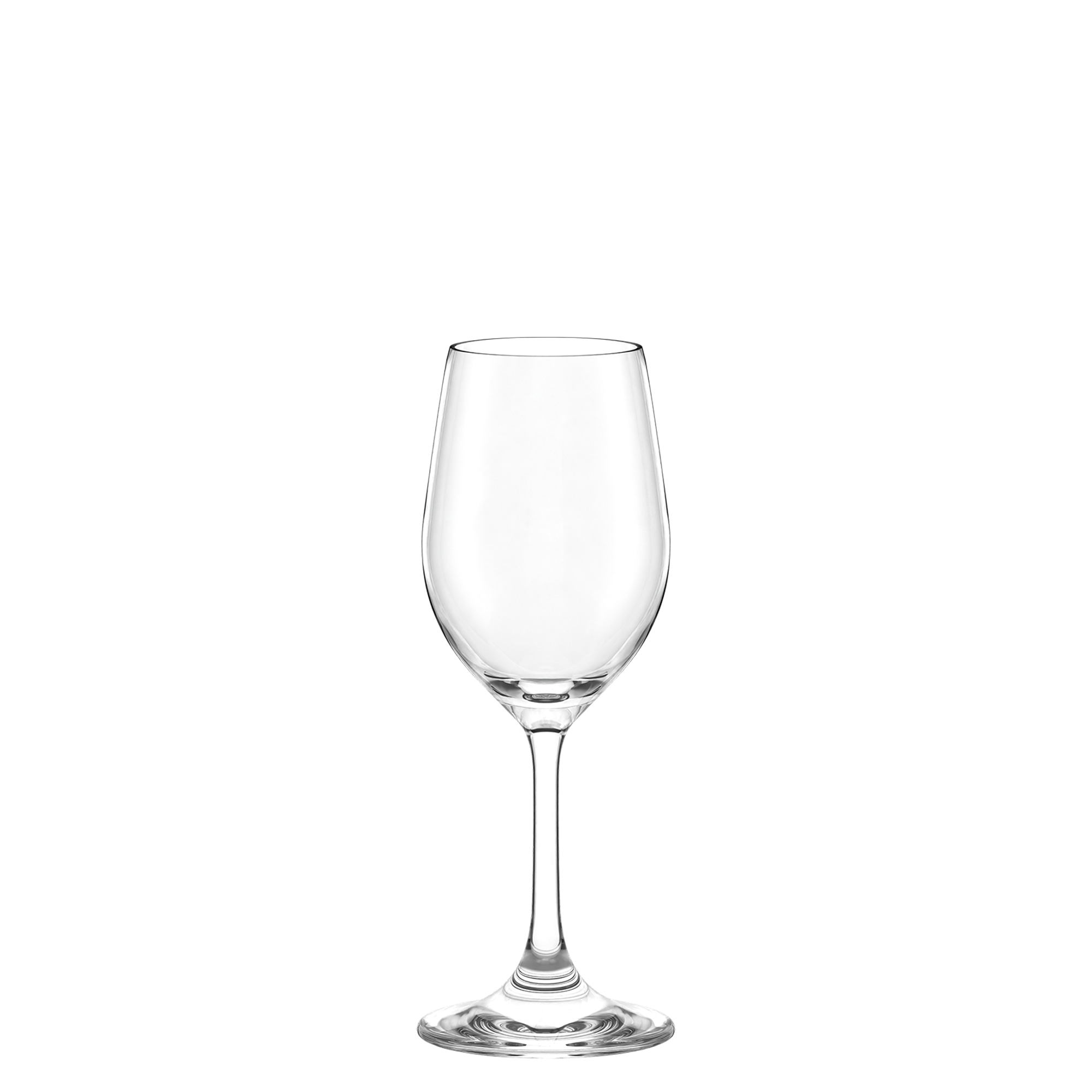 Elegantes Set von deutschen Weinkelchen aus Glas für stilvolle Weinverkostungen