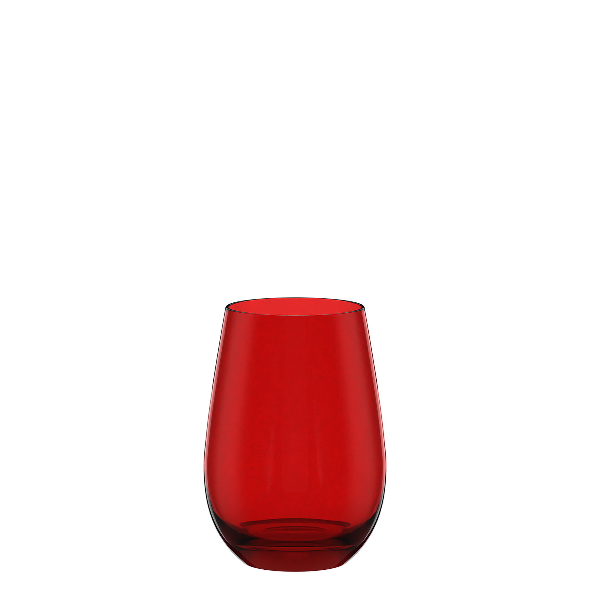 Rotes Stölzle Lausitz Trinkglas in elegantem Design, ideal für Farbige Gläser für Getränke