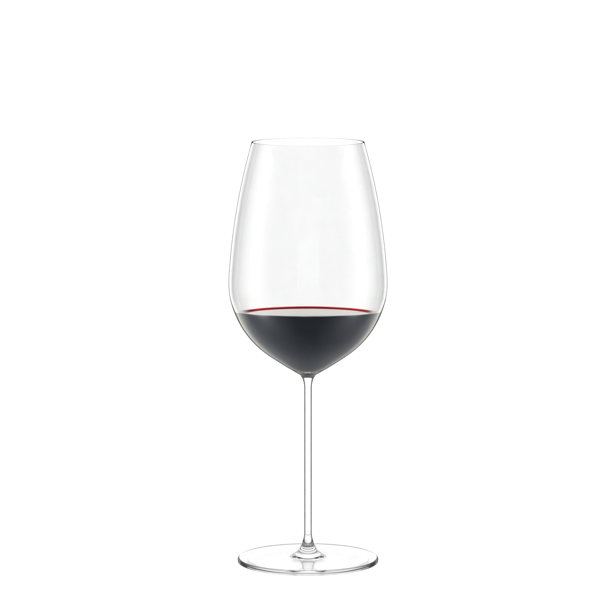 Fino Grand Cru Rotweinglas aus bleifreiem Kristallglas mit ultradünnem Trinkrand und elegantem Design