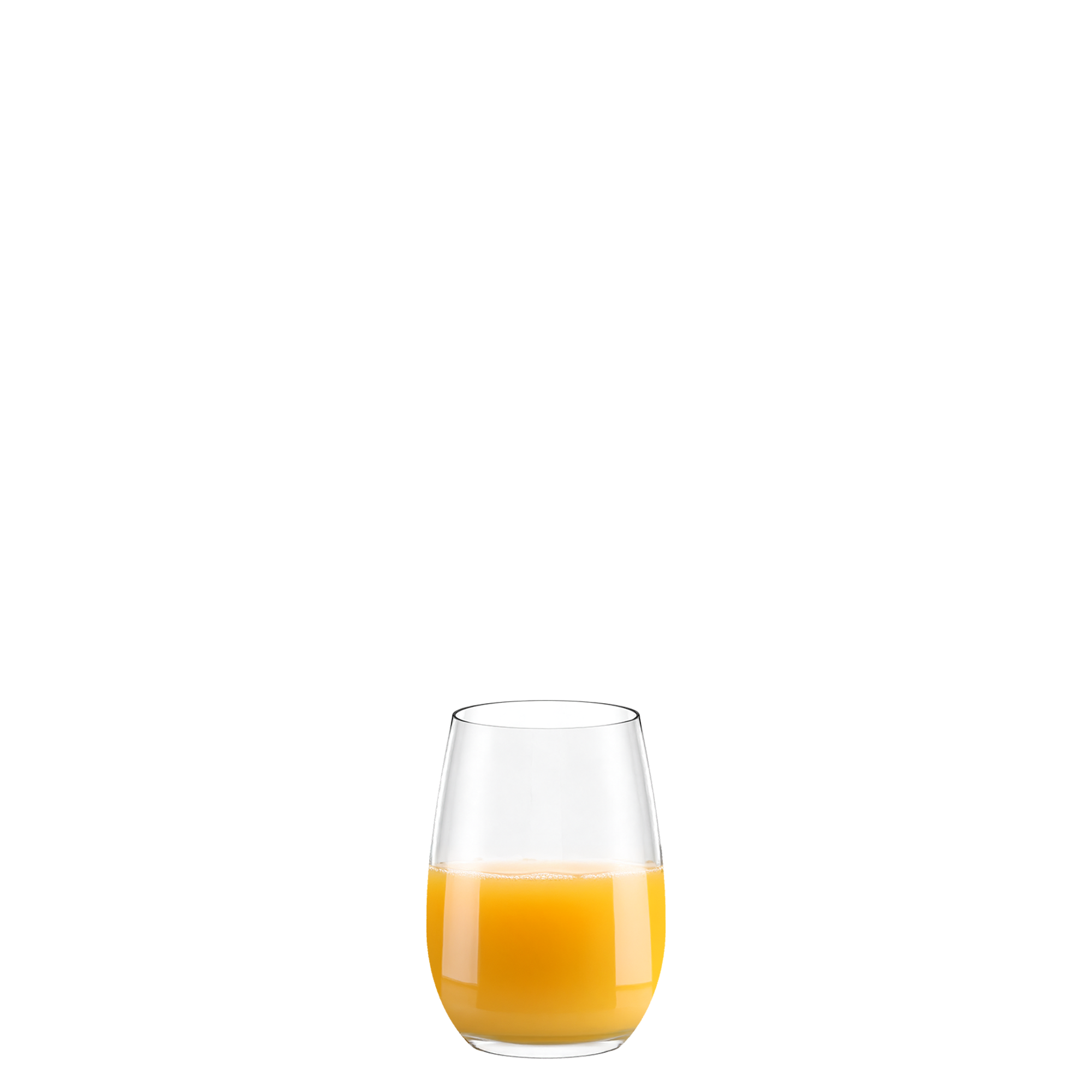 Klassisches Stölzle Lausitz Glas für Cocktails mit frischem Orangensaft gefüllt