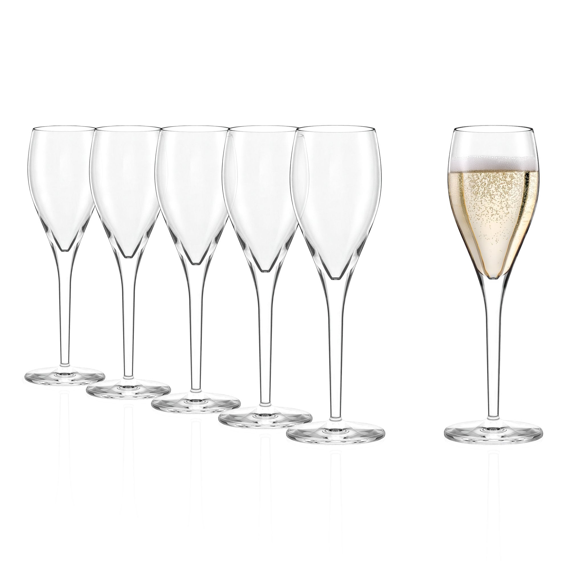 Stölzle Lausitz Glas Set Sekt mit sechs eleganten Sektgläsern für festliche Anlässe