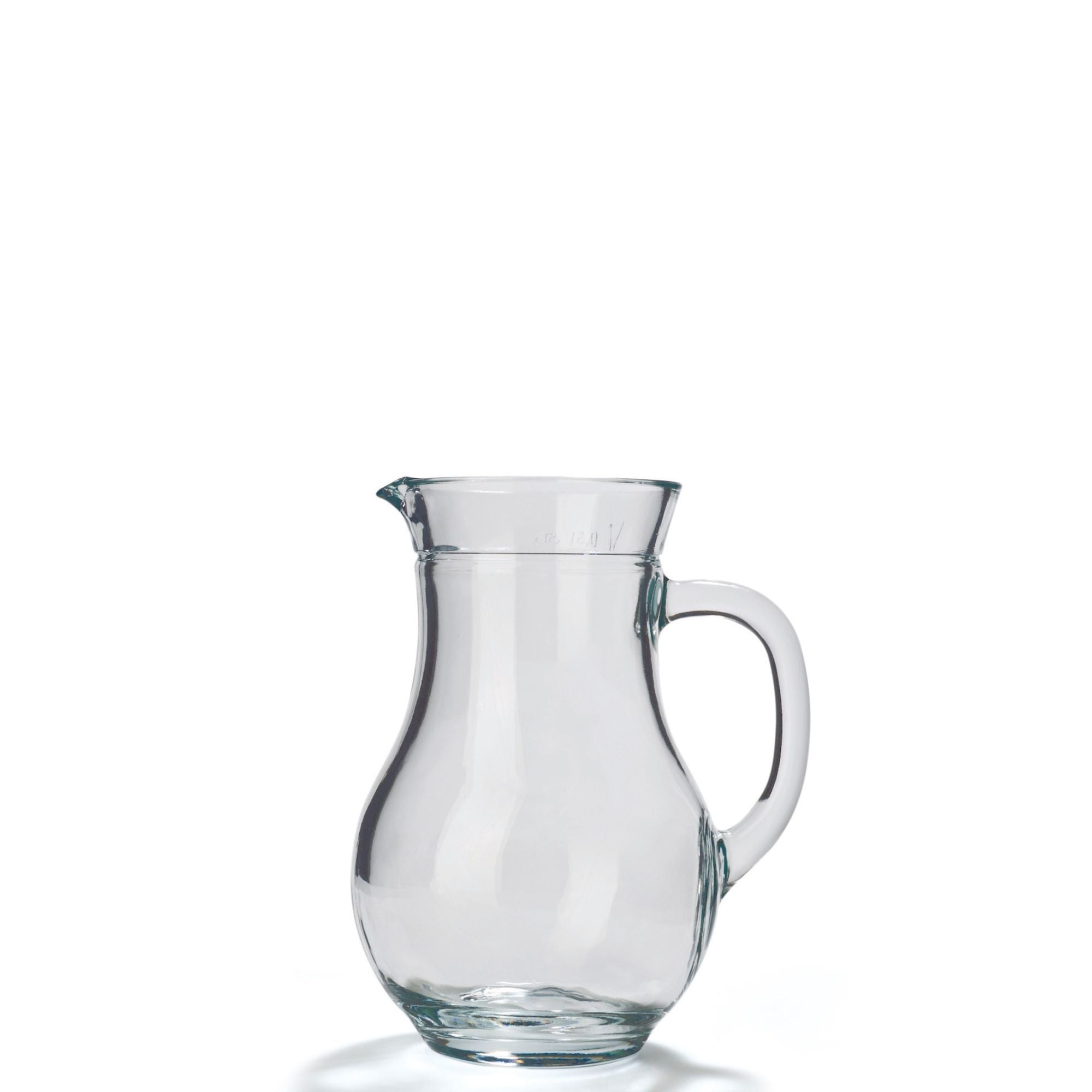 Elegante Glaskaraffe Carnuntum aus klarem Glas mit ergonomischem Griff für dekorative Tischpräsentation