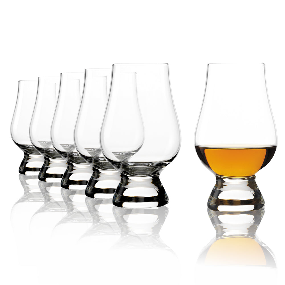 Sechs Glencairn Whiskygläser Deutschland in klaren Glas mit elegantem Design für Whiskyliebhaber