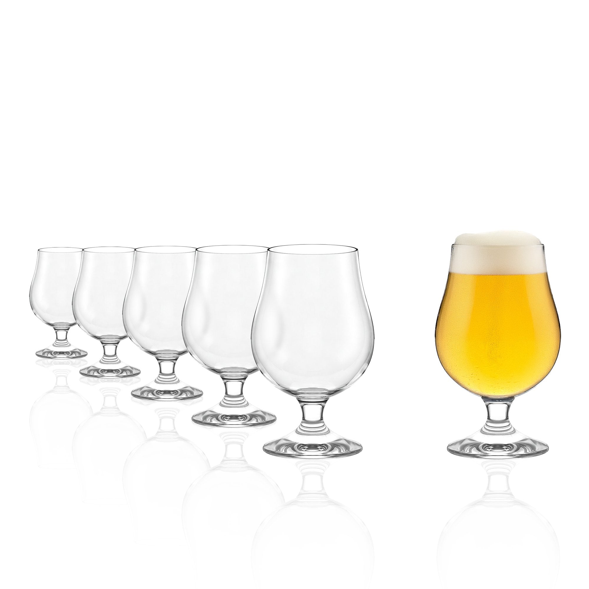 Set mit sechs hochwertigen Biergläsern Made in Germany, ideal für Bierliebhaber und besondere Anlässe