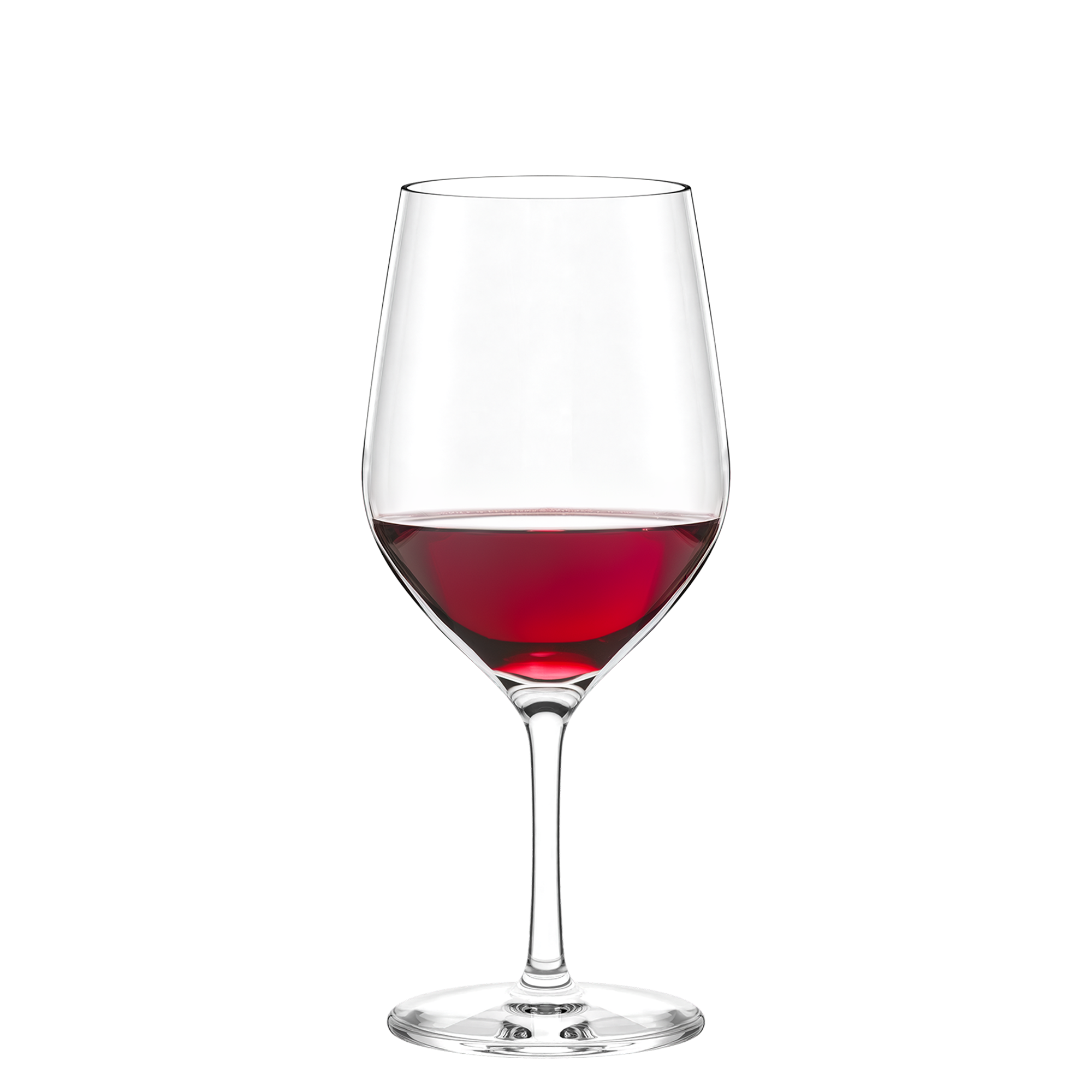 Elegantes Stölzle Lausitz hochwertiges Bordeauxglas mit Rotwein für stilvolles Trinken