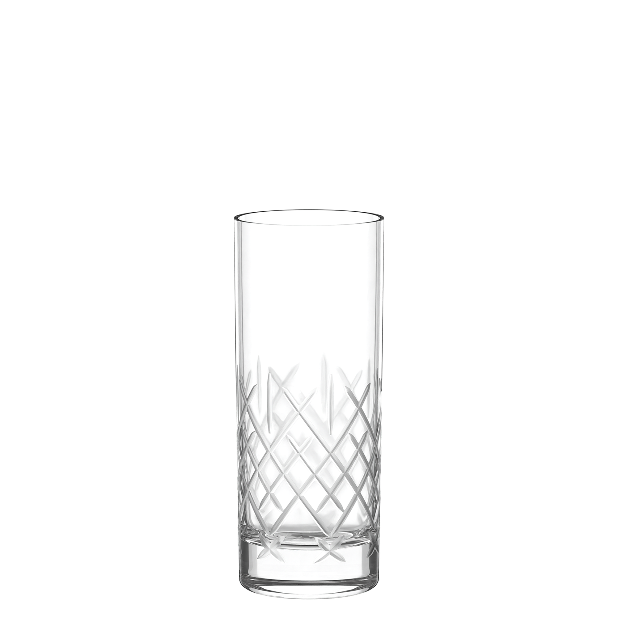 Hochwertige Cocktailgläser aus klarem Glas mit elegantem Rautenmuster für stilvolle Drinks