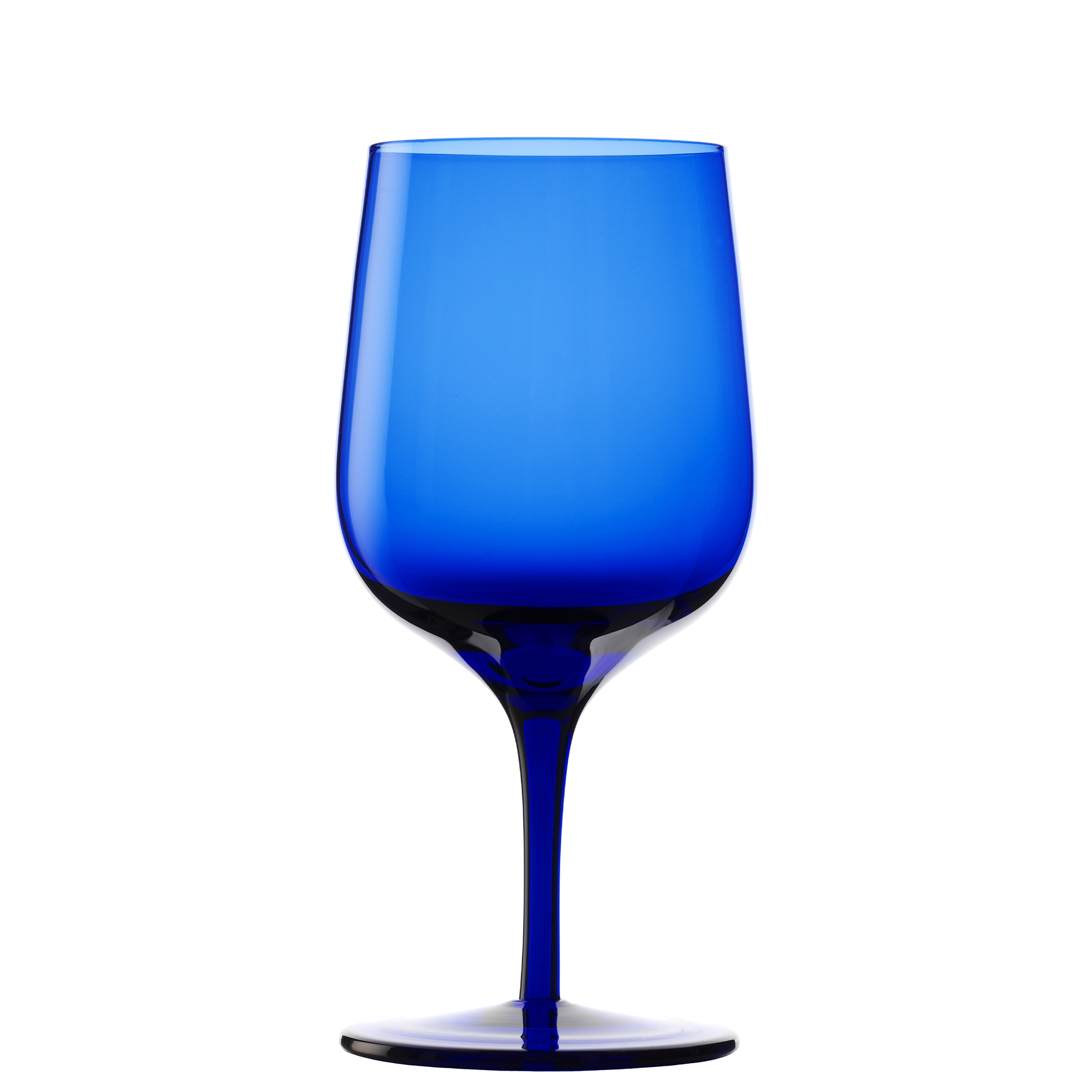 Elegantes blaues Weinglas von Stölzle Lausitz, hochwertige Gläser Made in Germany
