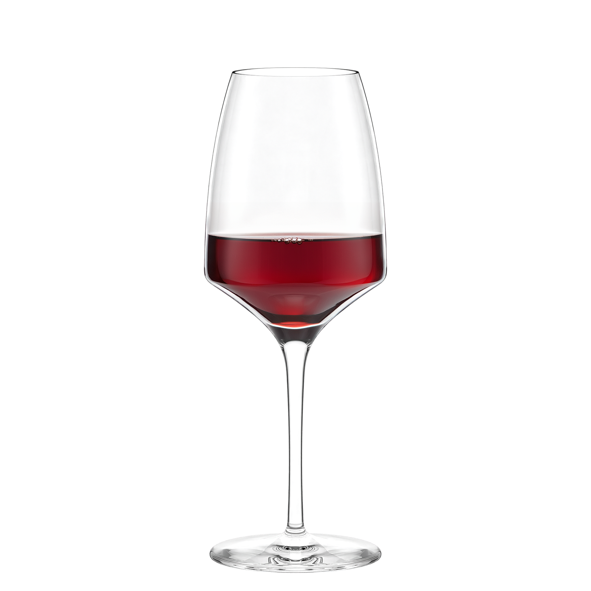 Eleganter Stölzle Lausitz hochwertiger Rotweinkelche mit vollem Rotwein für stilvolles Genießen