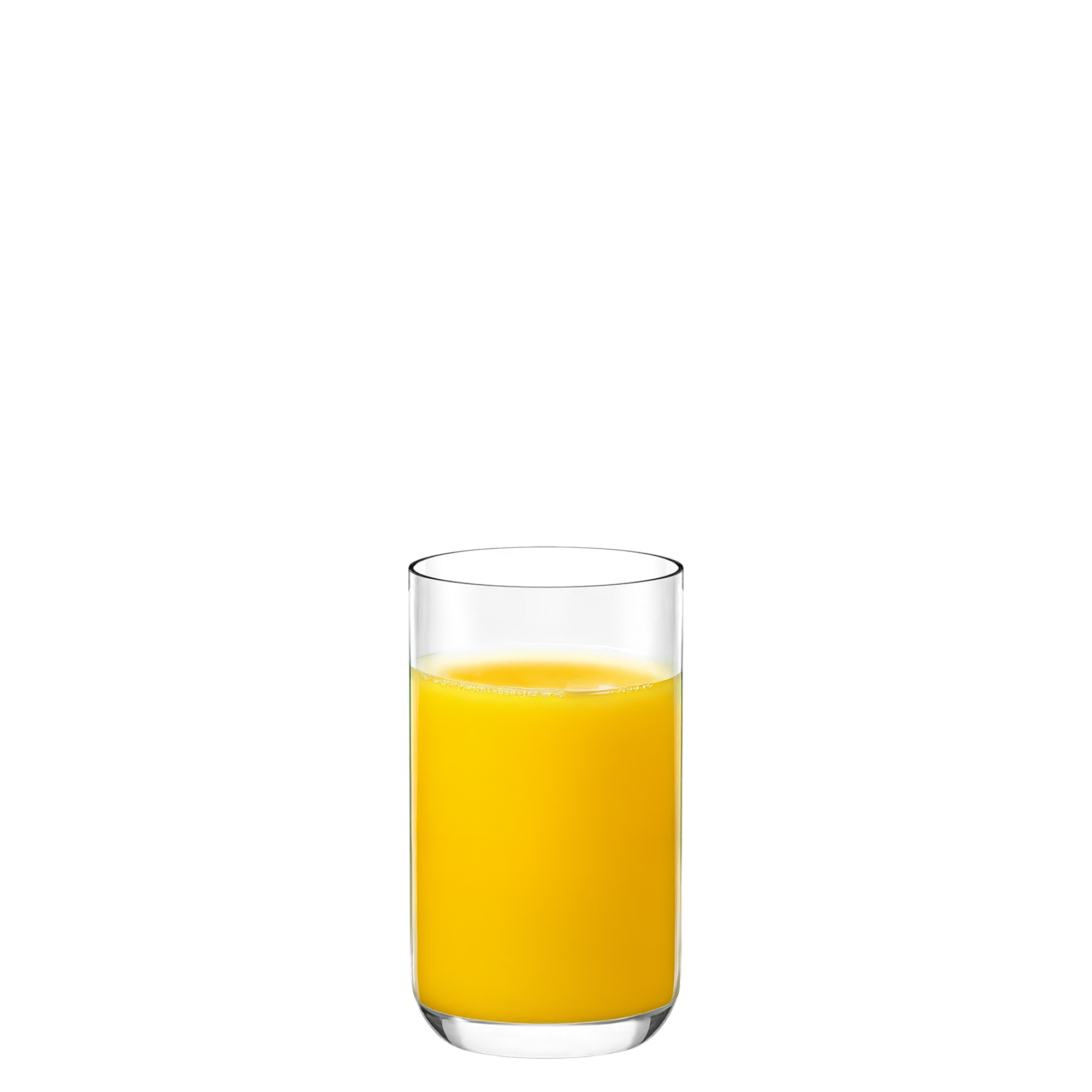 Hochwertige Saftgläser von Stölzle Lausitz mit frischem Orangensaft gefüllt
