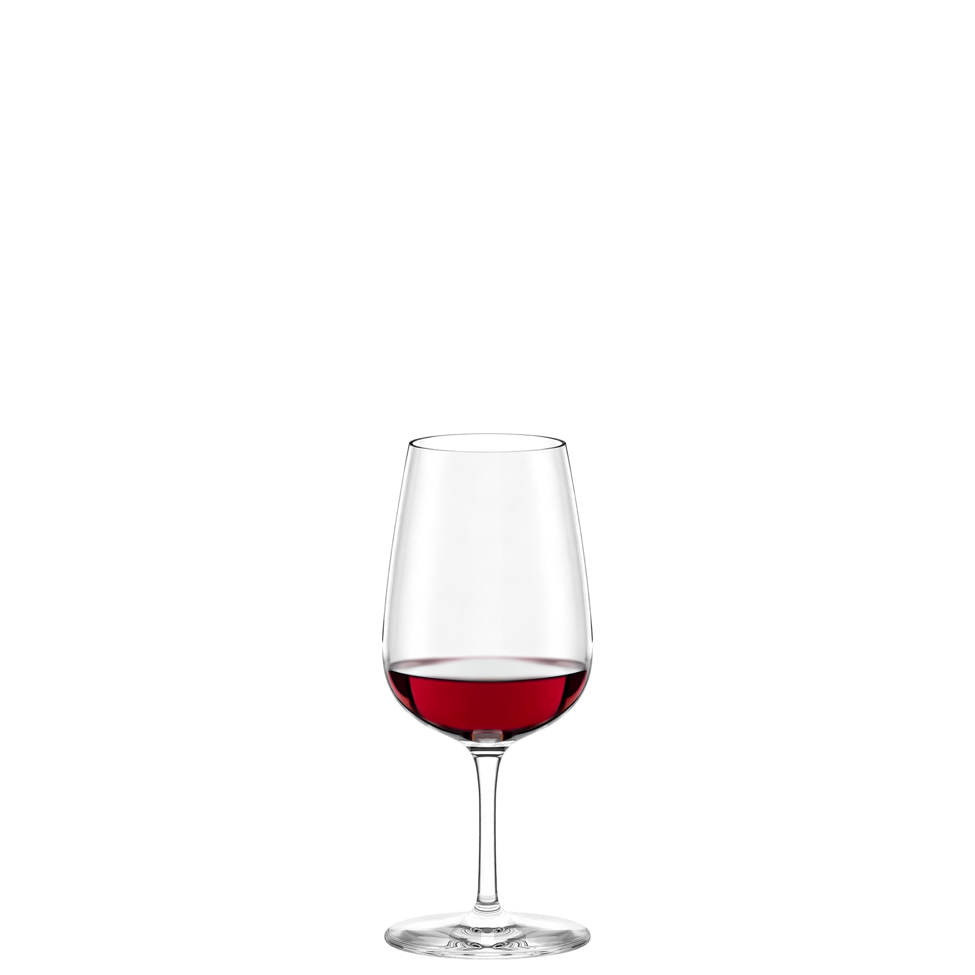 Elegantes Stölzle Lausitz hochwertiges Verkostungsglas für Wein mit rotem Inhalt