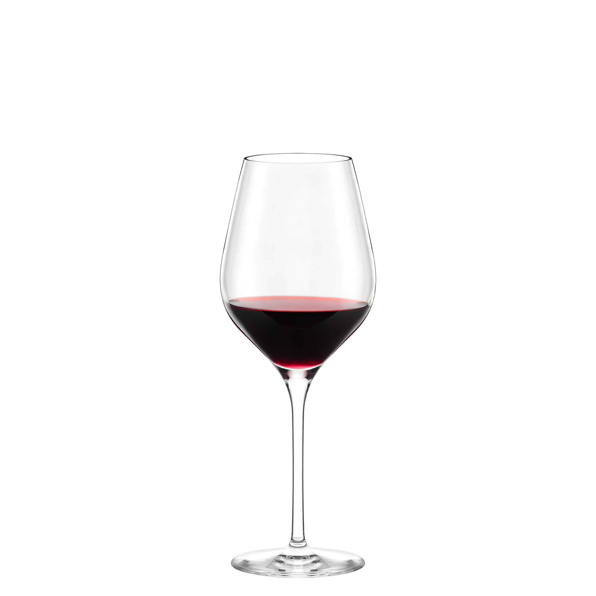 Elegantes Glas mit Rotwein für edle Abende, hochwertige Weingläser Stölzle Lausitz.