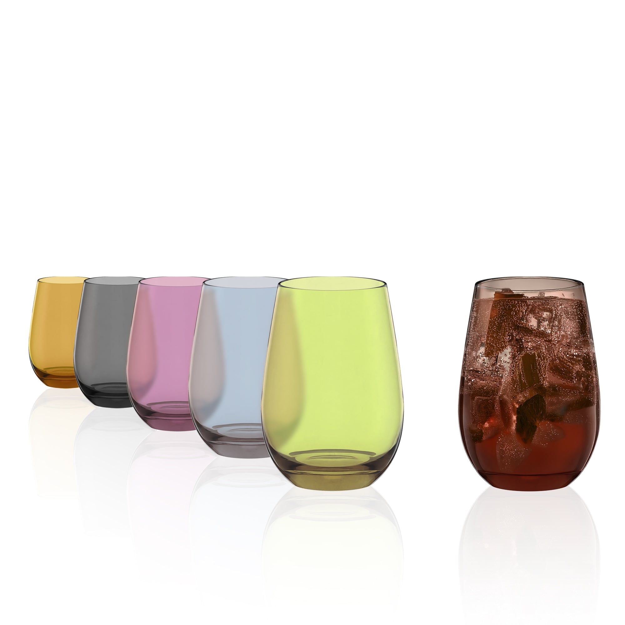 Buntes Kinder Becher Set von Stölzle Lausitz in verschiedenen Farben für Kinder mit robustem Design