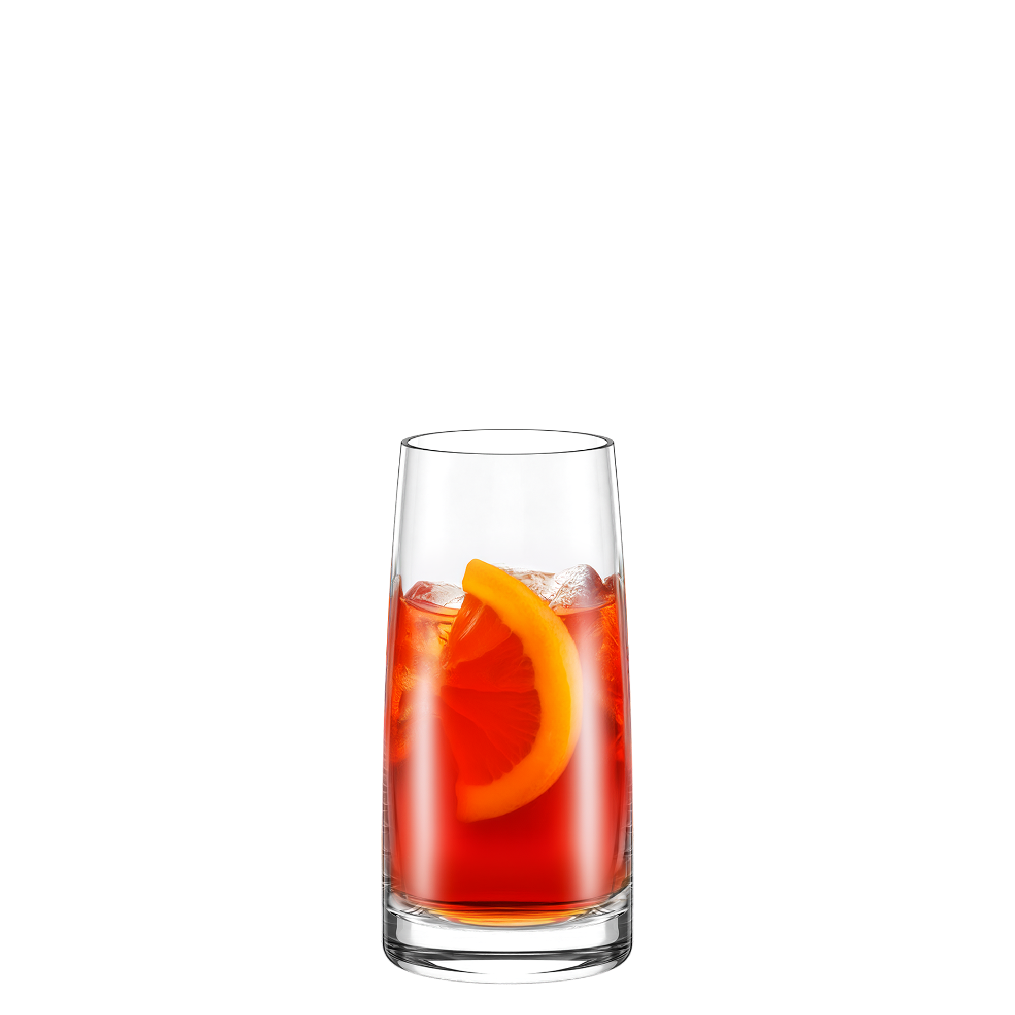 Elegante kleine Longdrinkgläser kaufen von Stölzle Lausitz mit erfrischendem Drink und Orangenscheibe