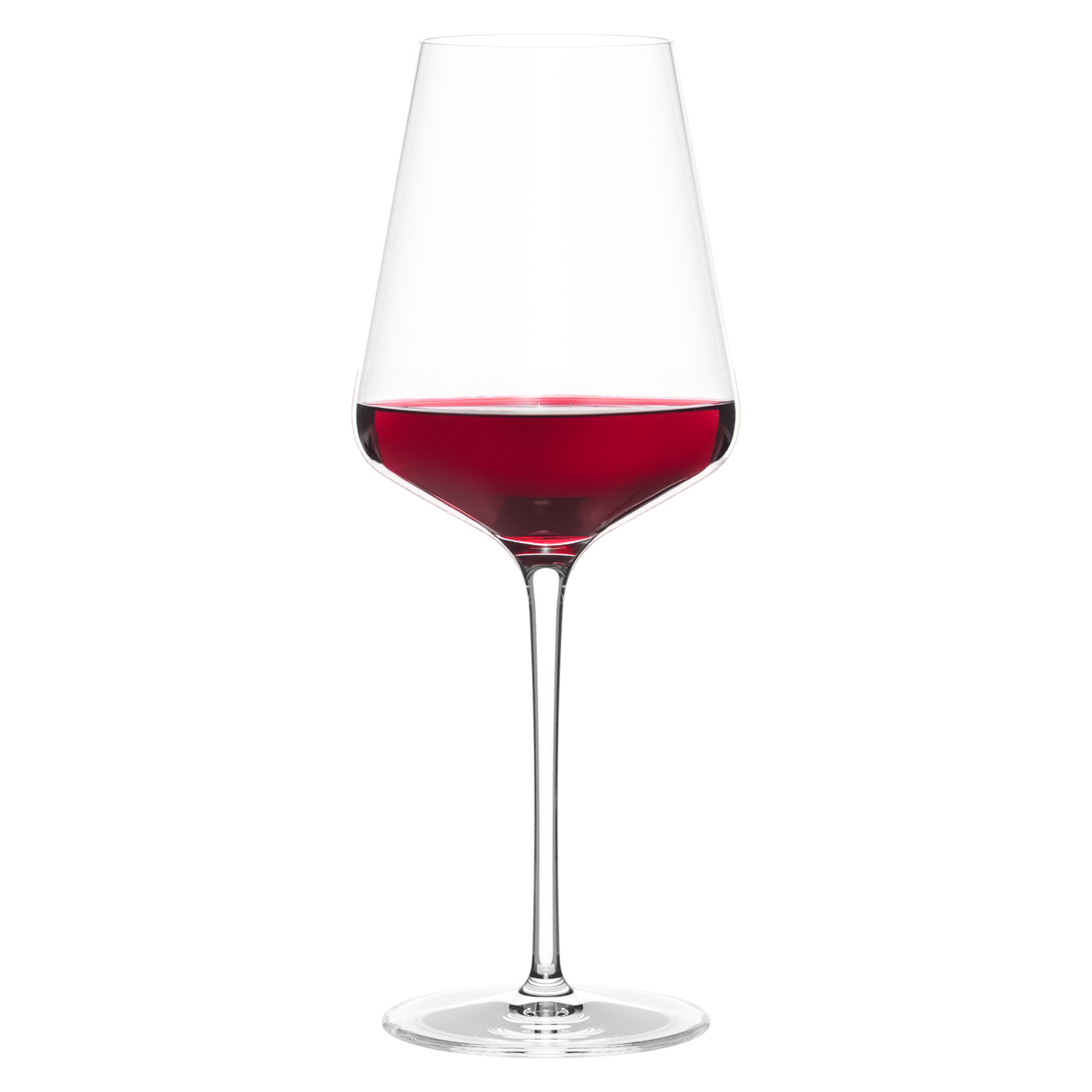 Elegantes, langlebiges Weinglas von Stölzle Lausitz mit tiefrotem Wein für stilvolles Trinken