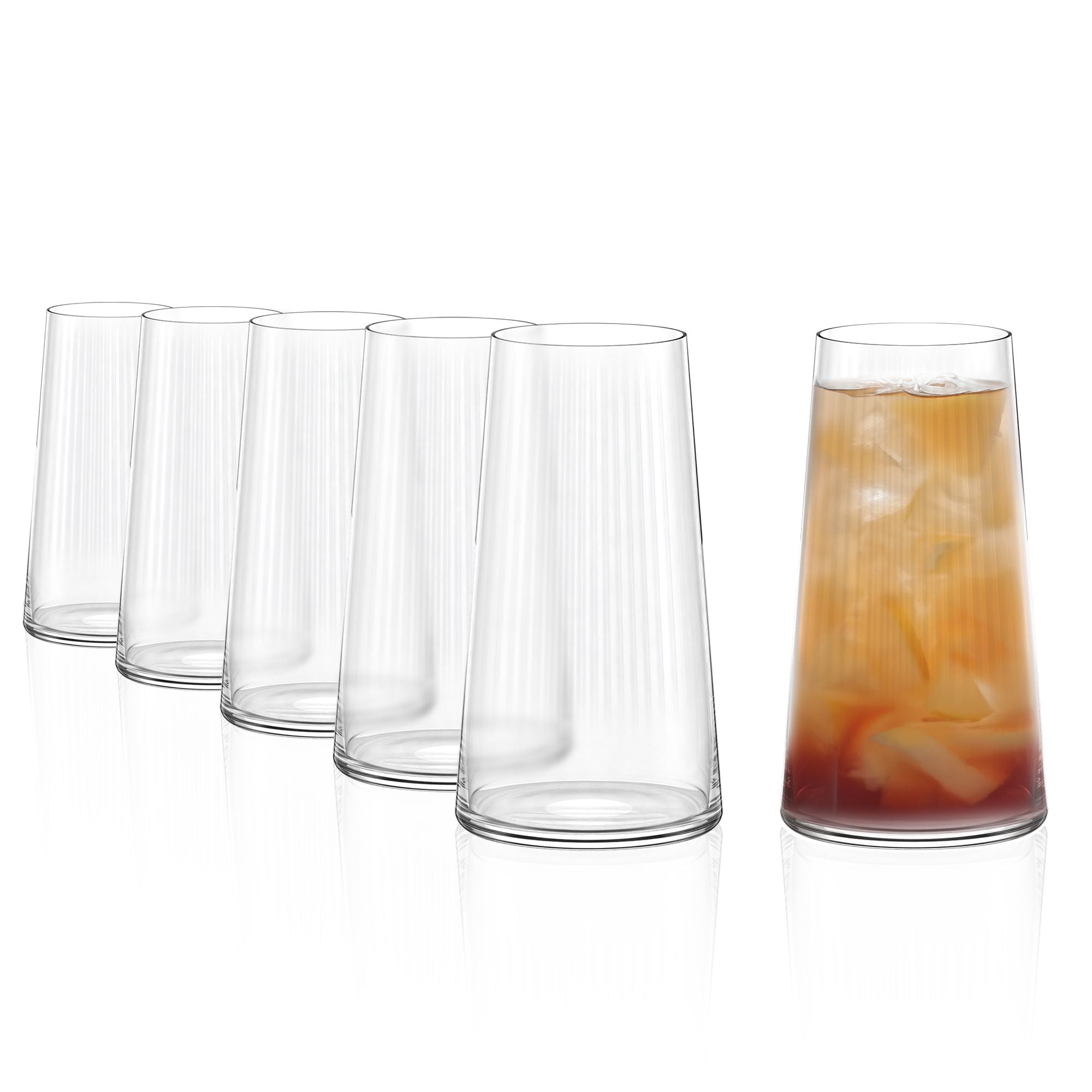 Stölzle Lausitz Longdrinkbecher Set aus klarem Glas für Erfrischungsgetränke und Cocktails