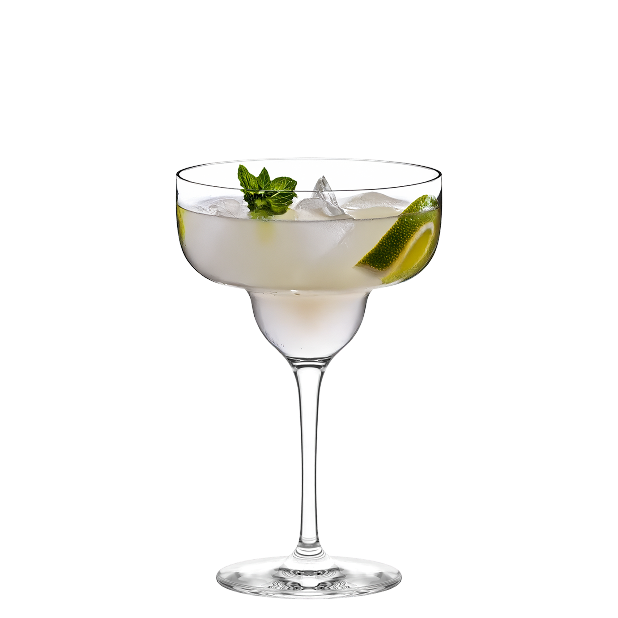 Stölzle Lausitz Margarita Gläser Set mit frisch zubereitetem Cocktail und Limettenscheibe