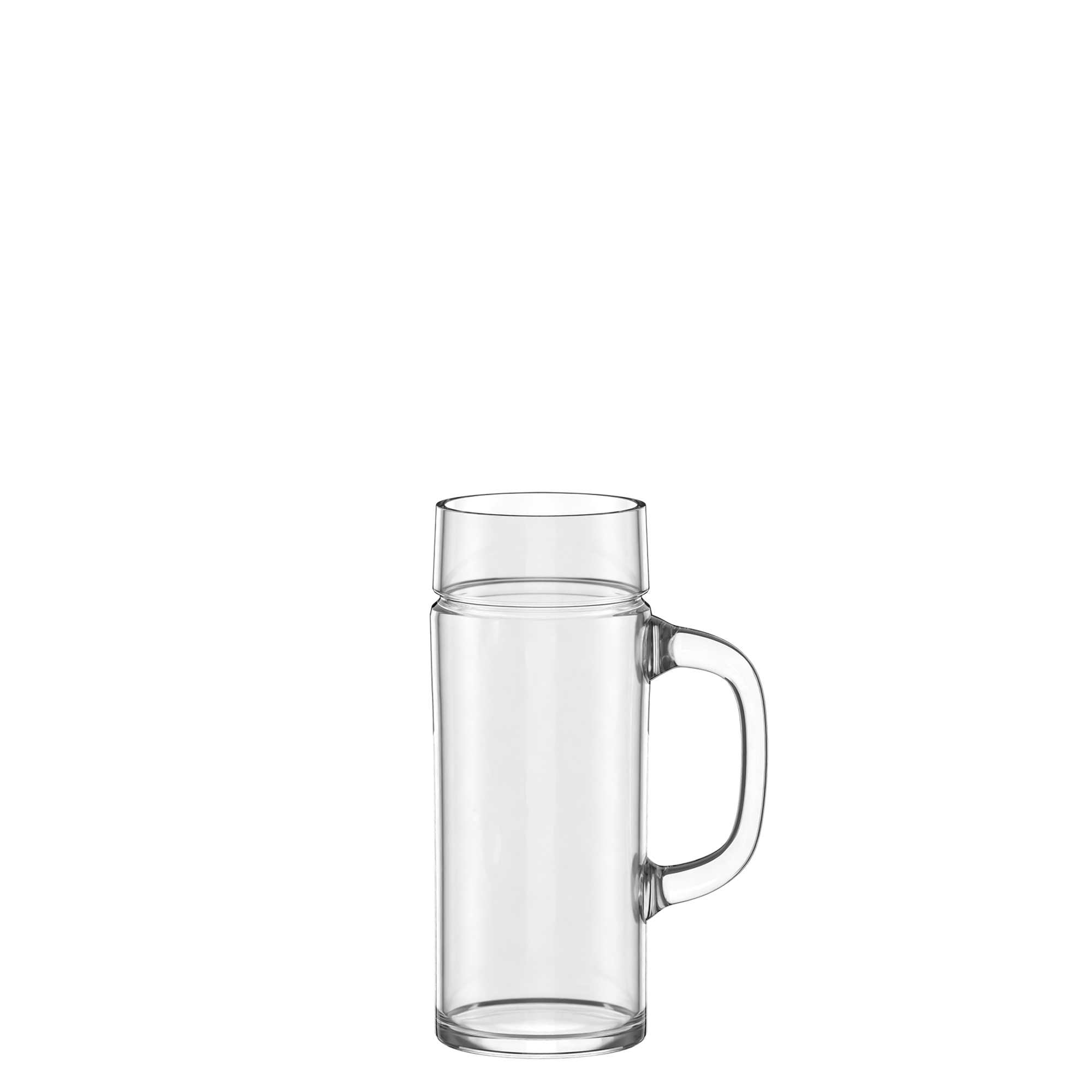 Transparenter Oberglas Bierkrug mit stabilem Henkel für den perfekten Genuss von Bier