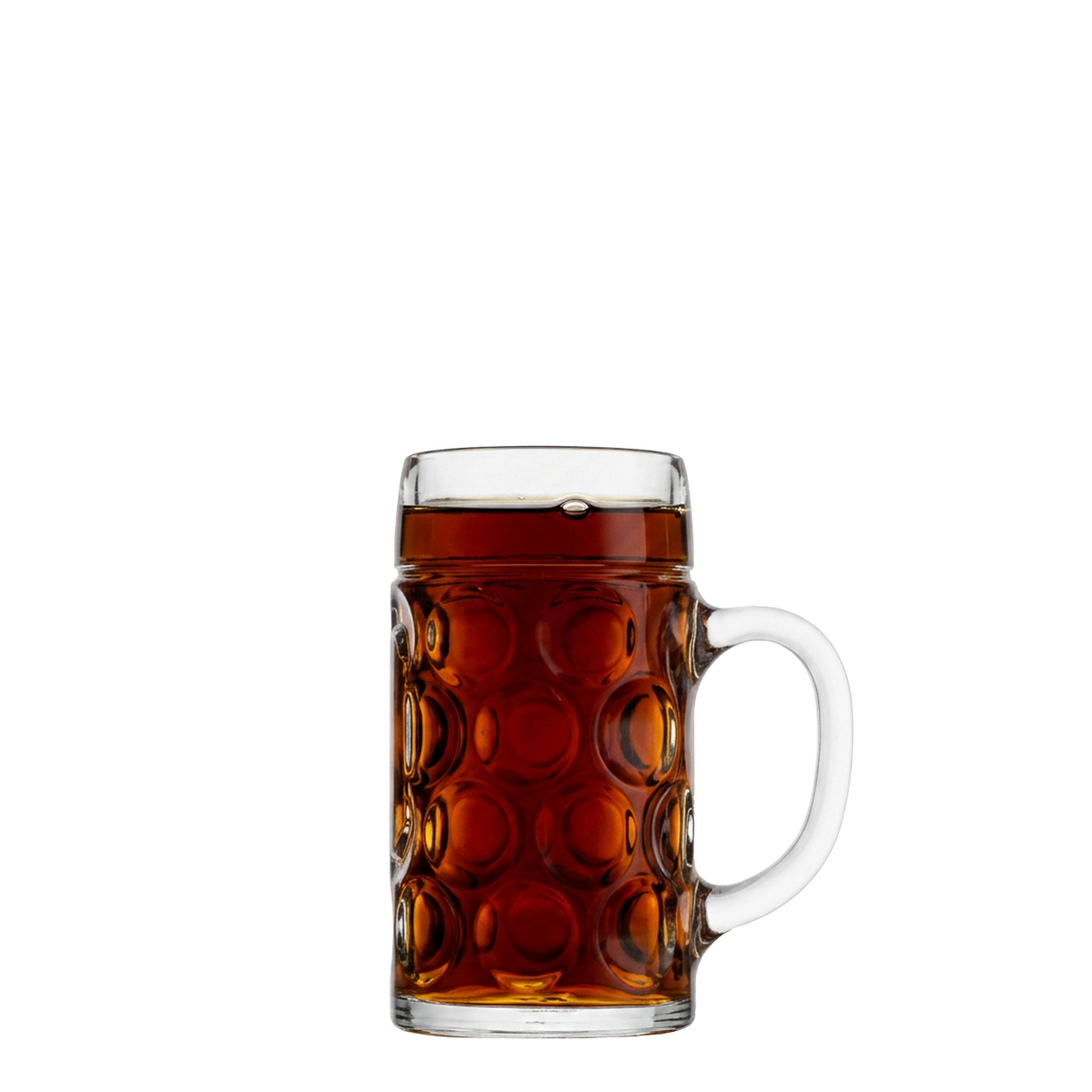 Oberglas Isar Schnapsglas 40 ml, gefüllt vor hellem Hintergrund