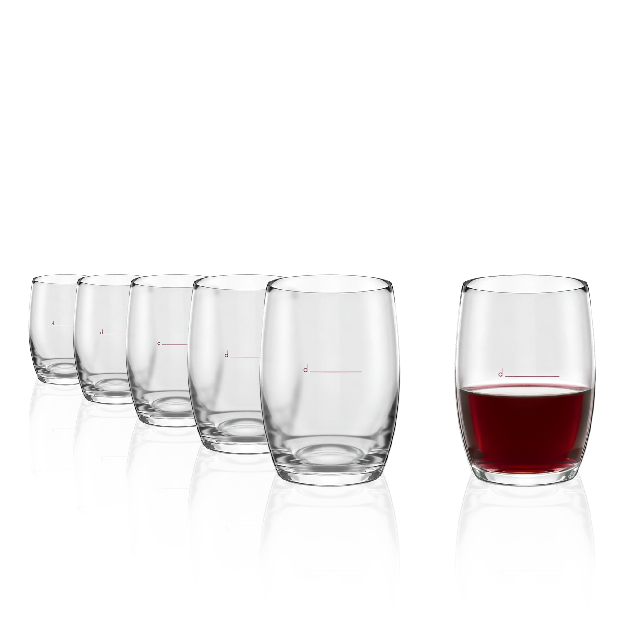 Red Wine Tumbler „the new 1/8“ Set of 6