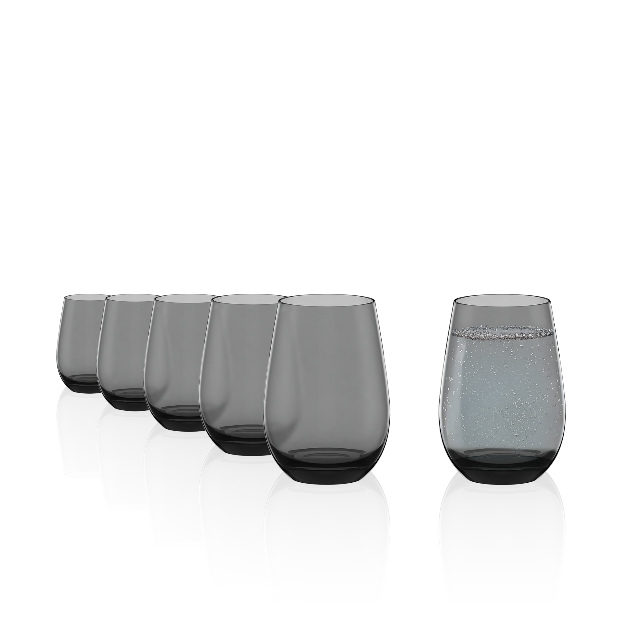 Tumbler Smoke Gray Elements Kids Set of 6