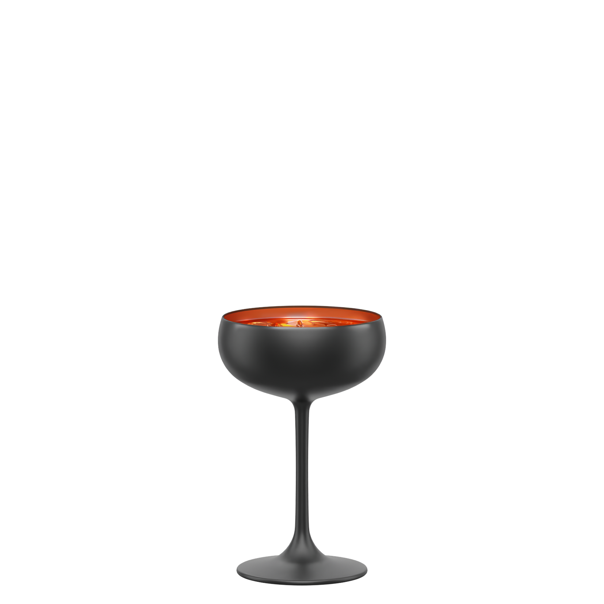 Sparkling Wine Coupe Black/Bronze Elements Set of 6