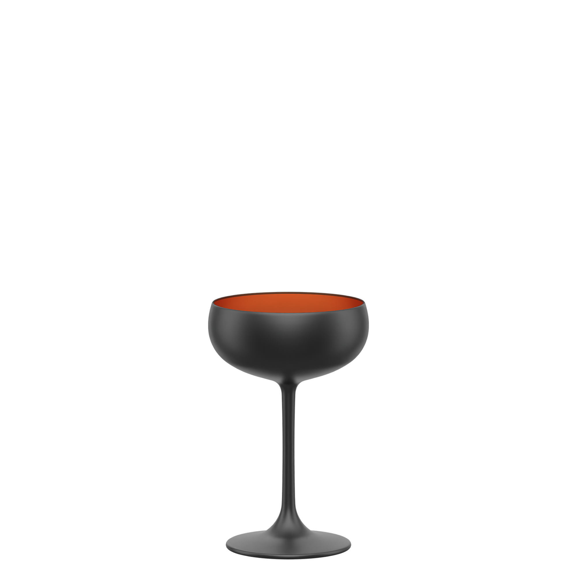 Sparkling Wine Coupe Black/Bronze Elements Set of 6