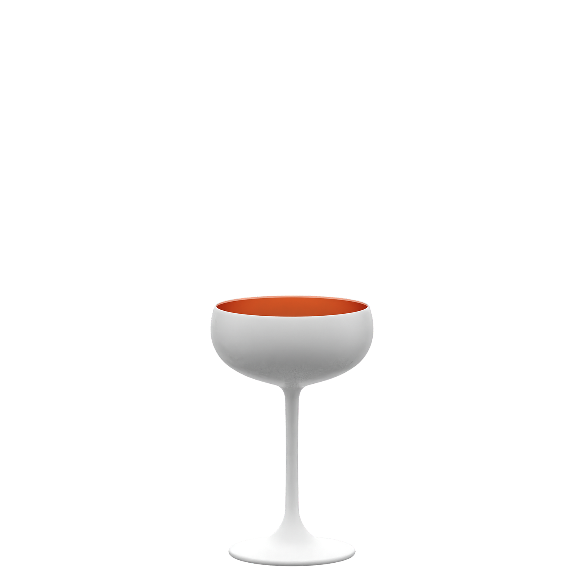 Sparkling Wine Coupe White/Bronze Elements Set of 6