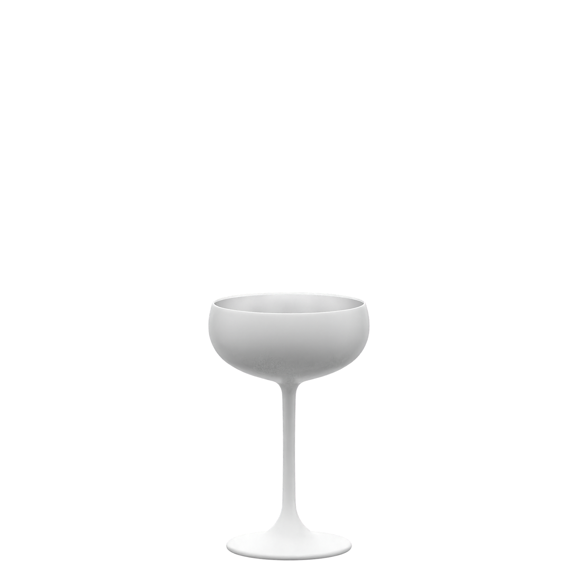 Sparkling Wine Coupe White/Silver Elements Set of 6