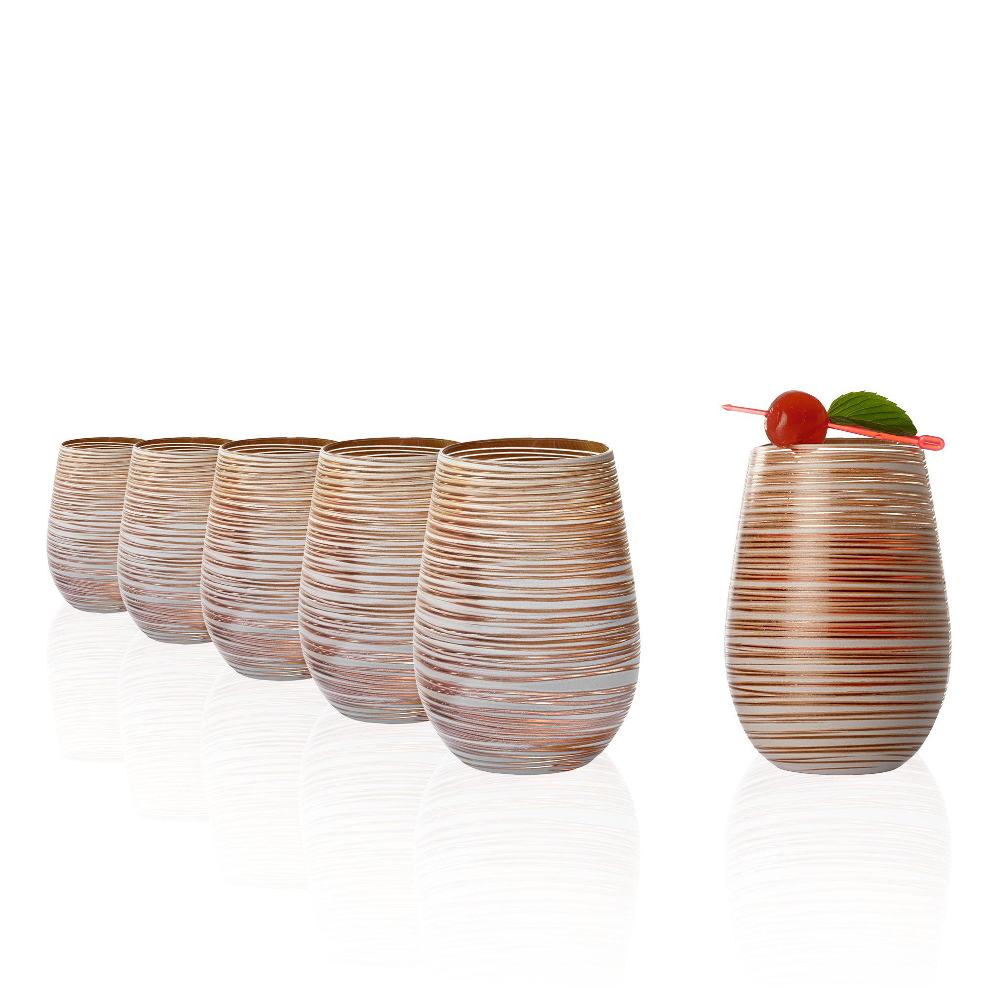 Tumbler White-bronze Twister Set of 6