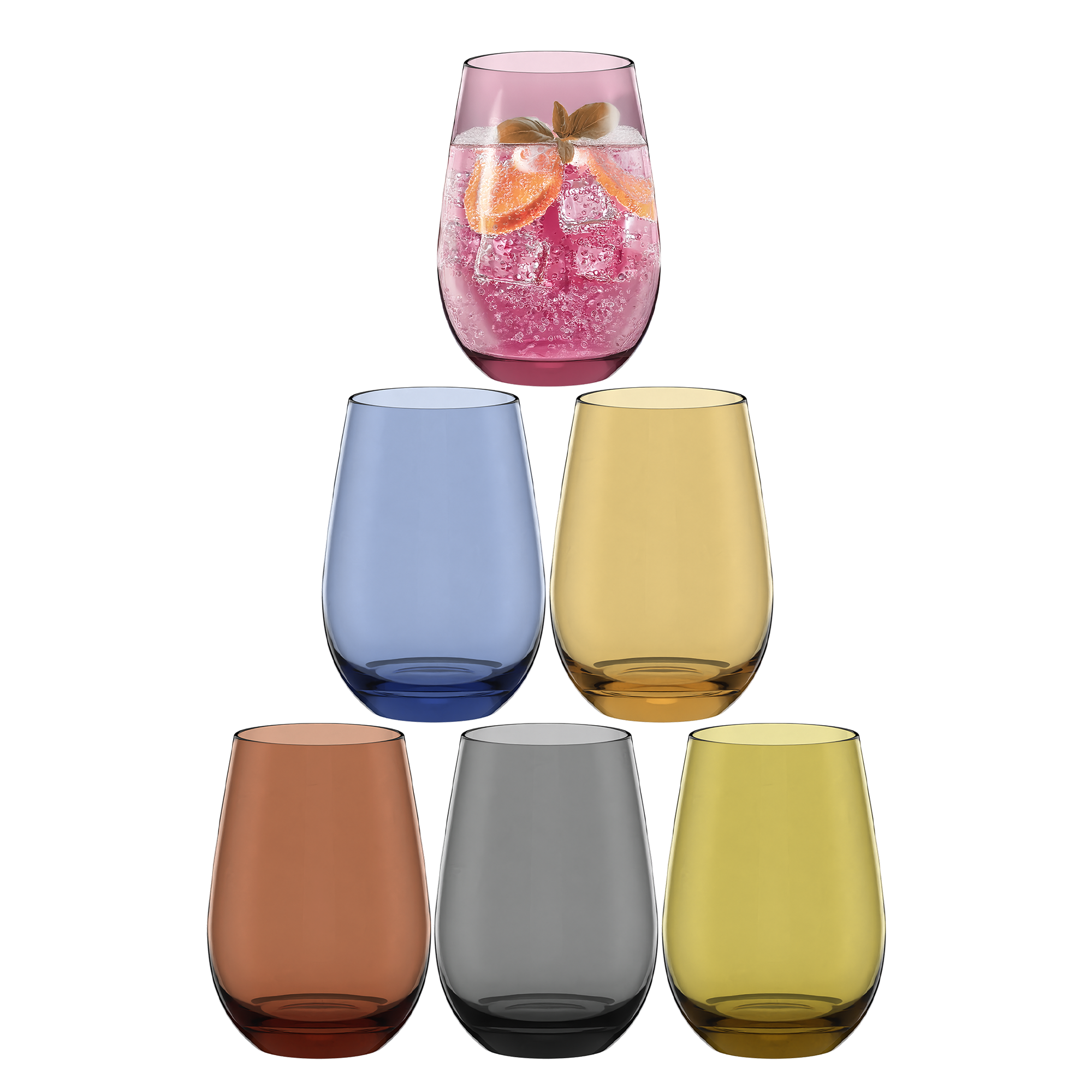 Tumbler Mix Mediterranean Elements Set of 6