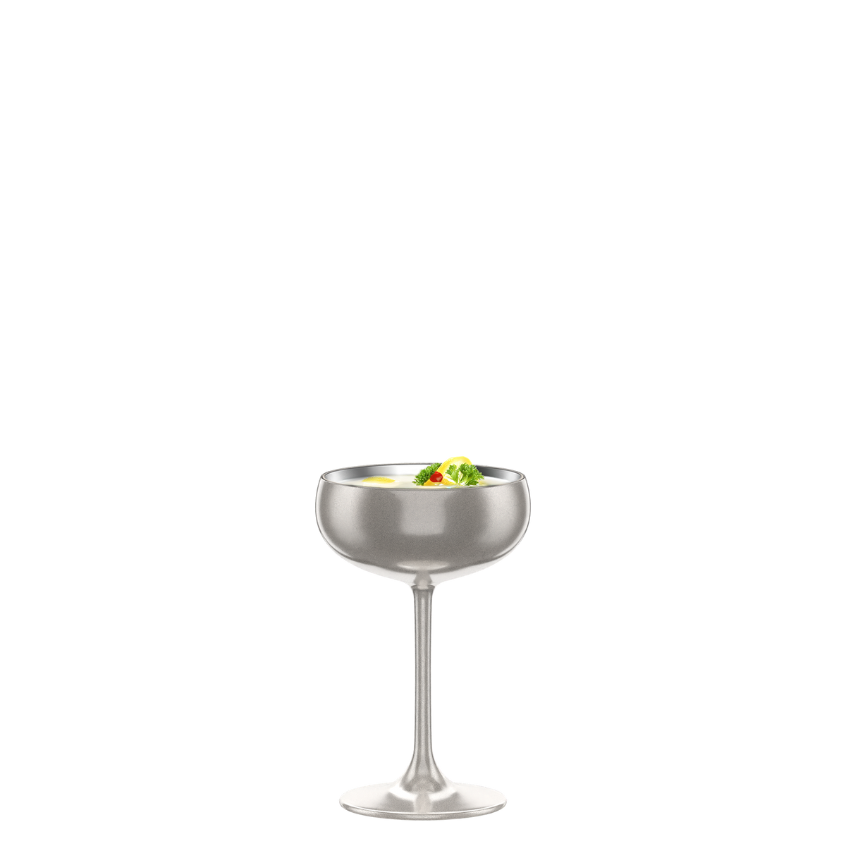 Sparkling Wine Coupe Silver Elements Set of 6