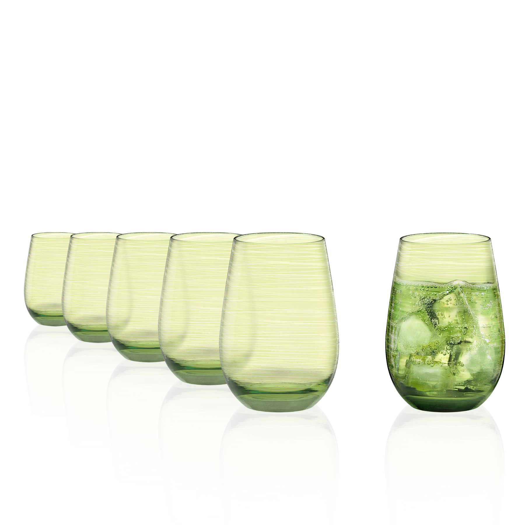 Tumbler Green Twister Set of 6