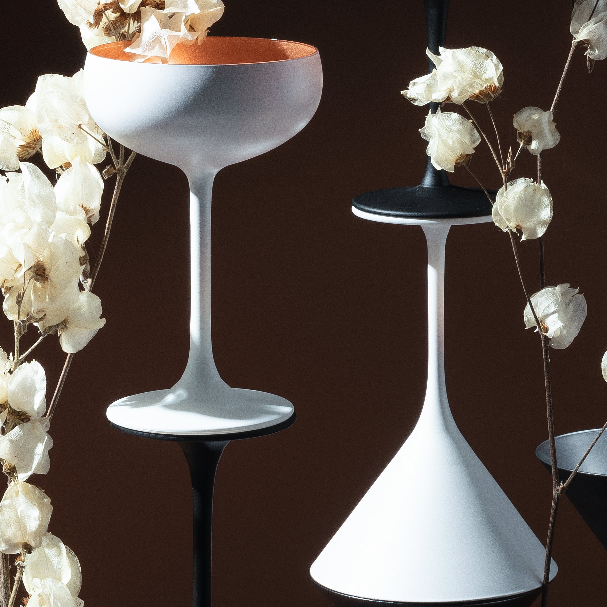 Cocktailschale Weiß/Bronze Elements 6er Set
