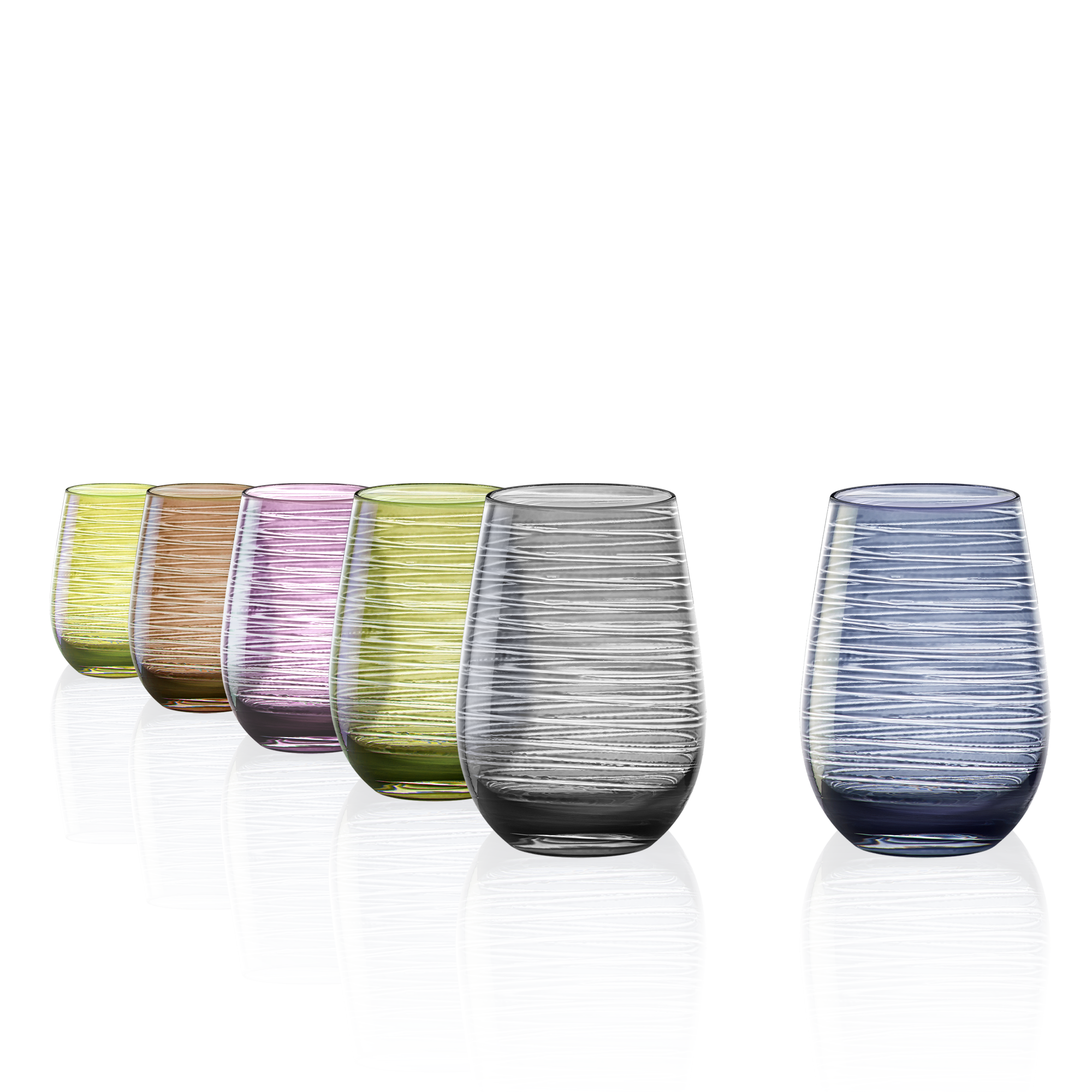 Mix Mediterrana Twister Tumbler Set of 6