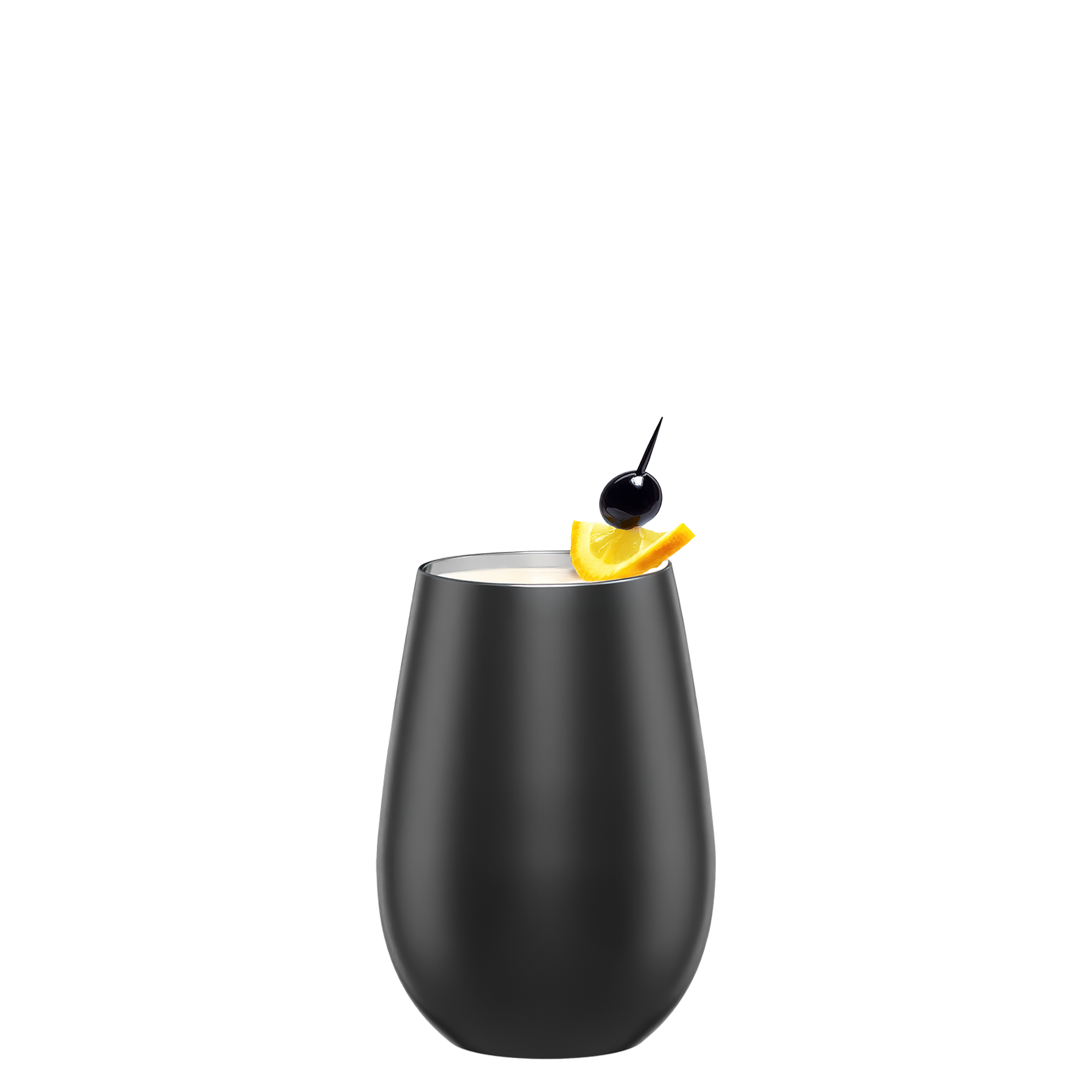Stölzle Lausitz schwarze Becher Set aus mattem Glas für Cocktails und Getränke