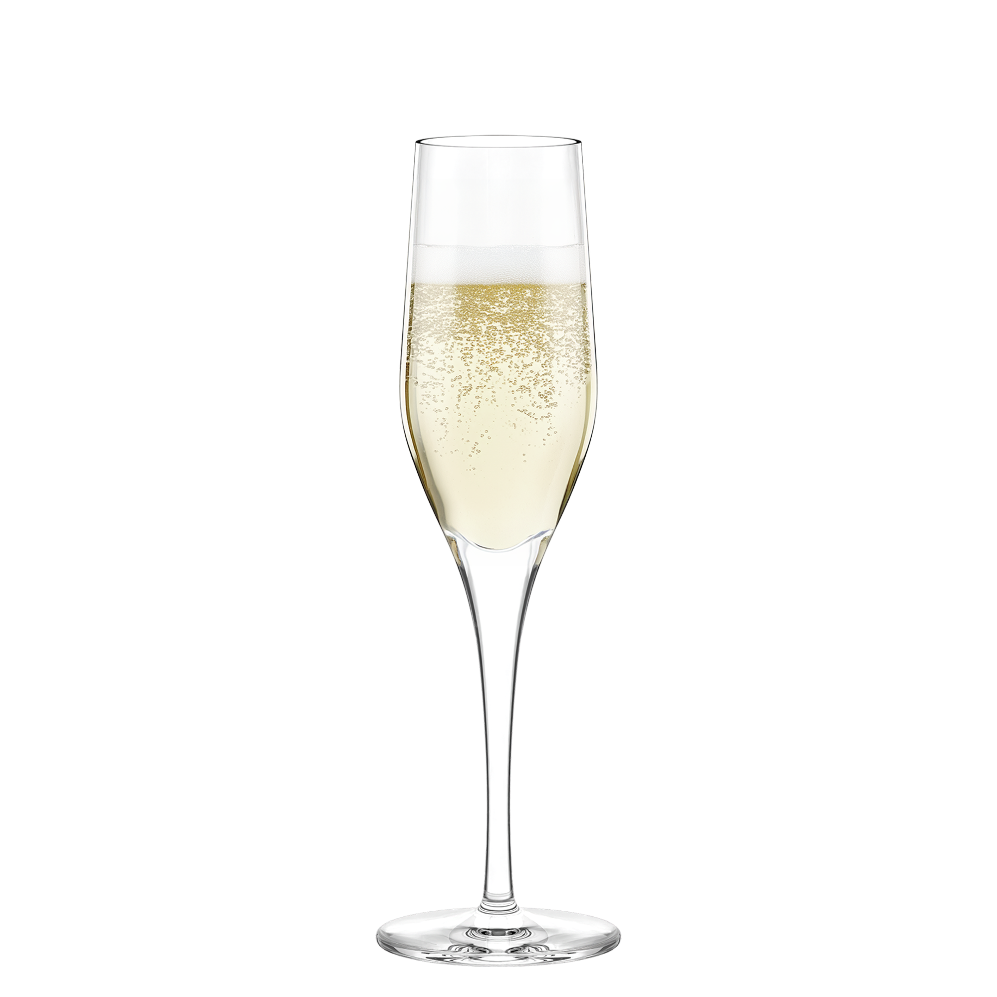 Elegantes Sektglas Made in Germany mit sprudelndem Sekt für festliche Anlässe