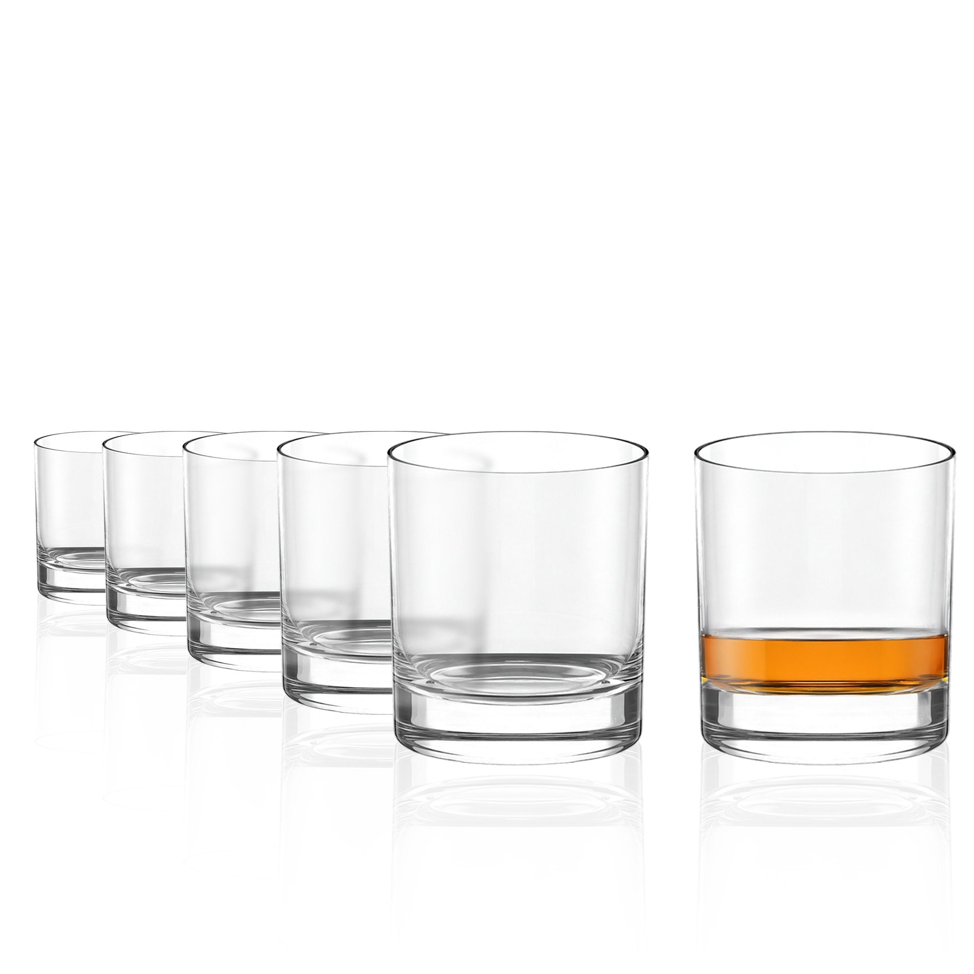 Set von sechs Stölzle Lausitz Barzubehör Gläsern für Whisky und Cocktails, elegant und transparent