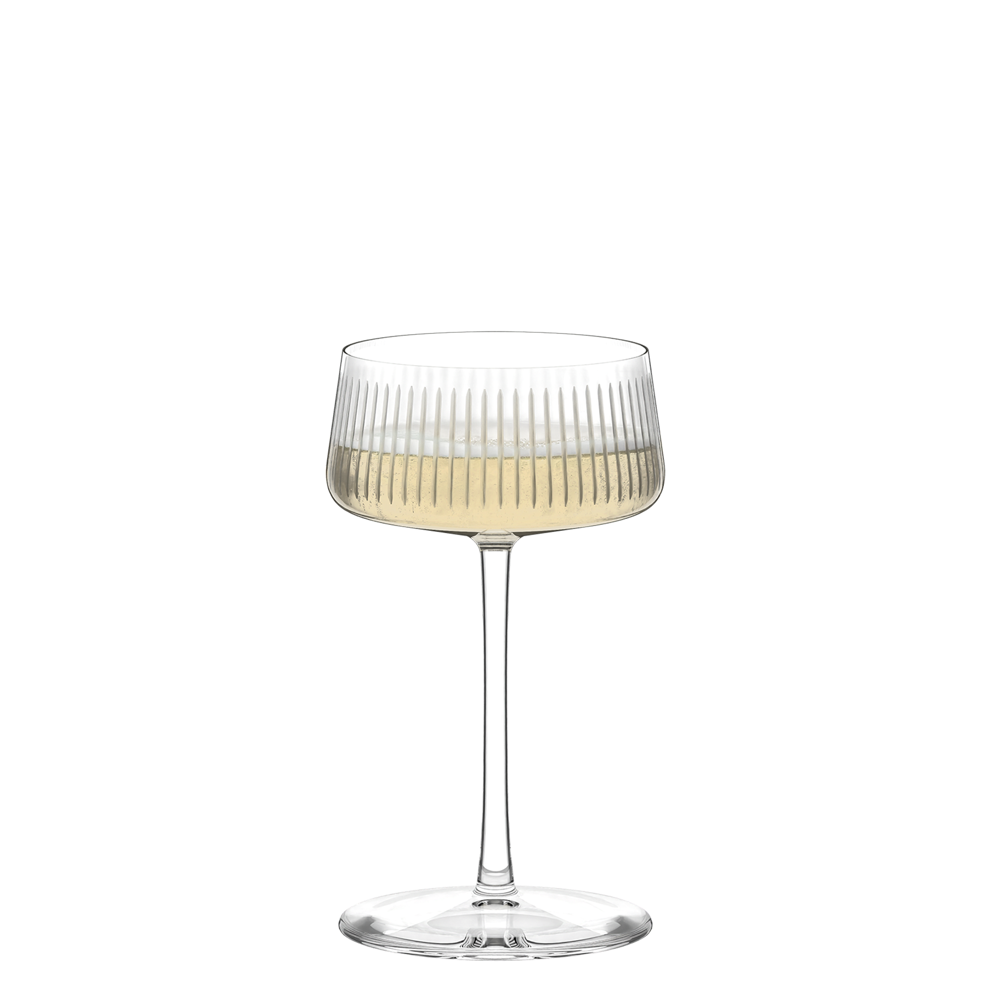 Elegantes Stölzle Lausitz Gläser mit feiner Rillenstruktur für edle Cocktails