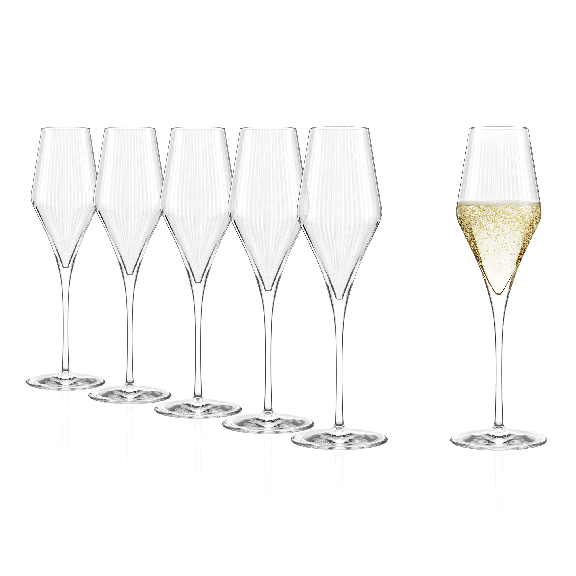 Stölzle Lausitz Sektgläser Set mit elegantem Design und feiner Rillendekoration für besondere Anlässe