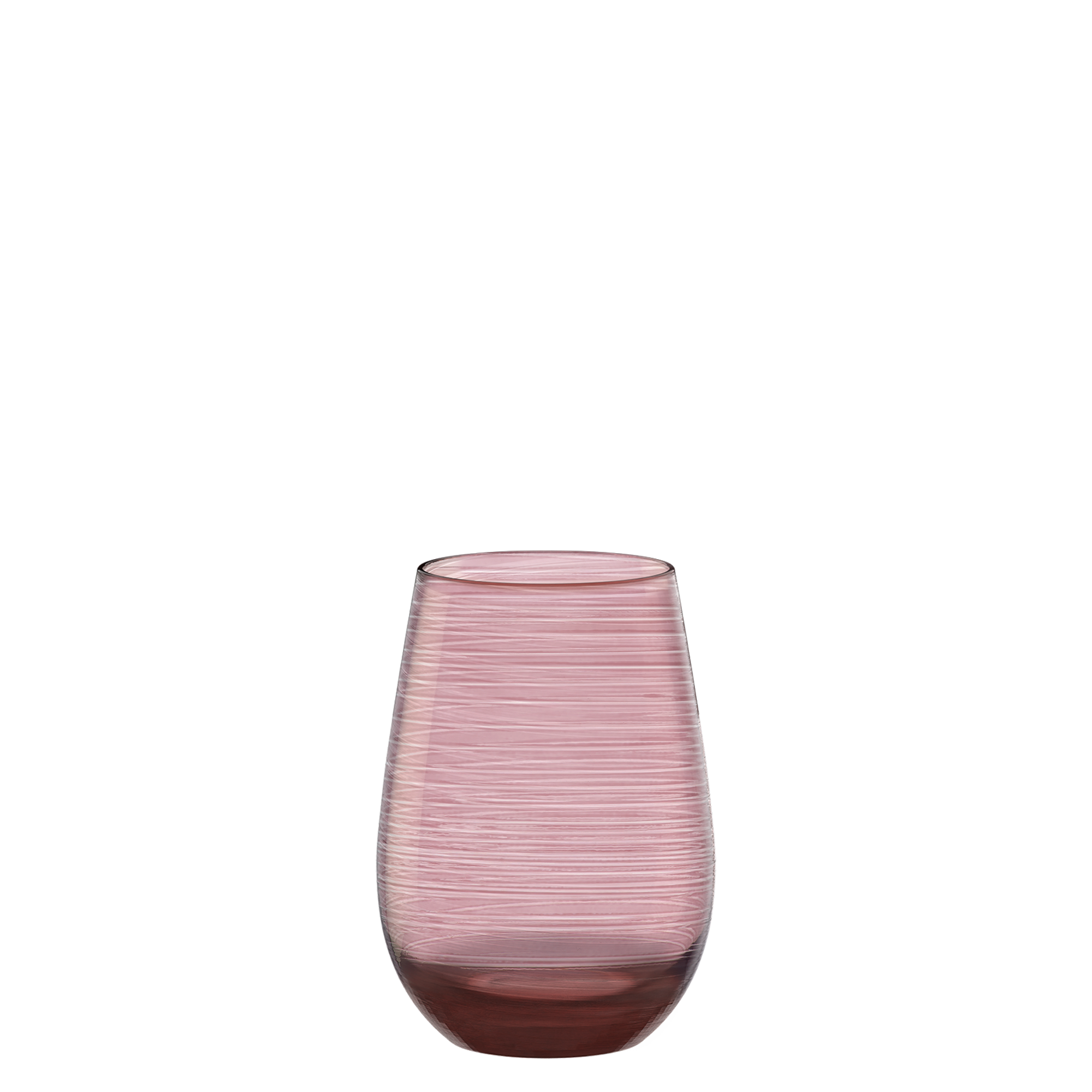 Stölzle Lausitz Twister Gläser 6er Set in Rosa mit eleganter Streifenoptik