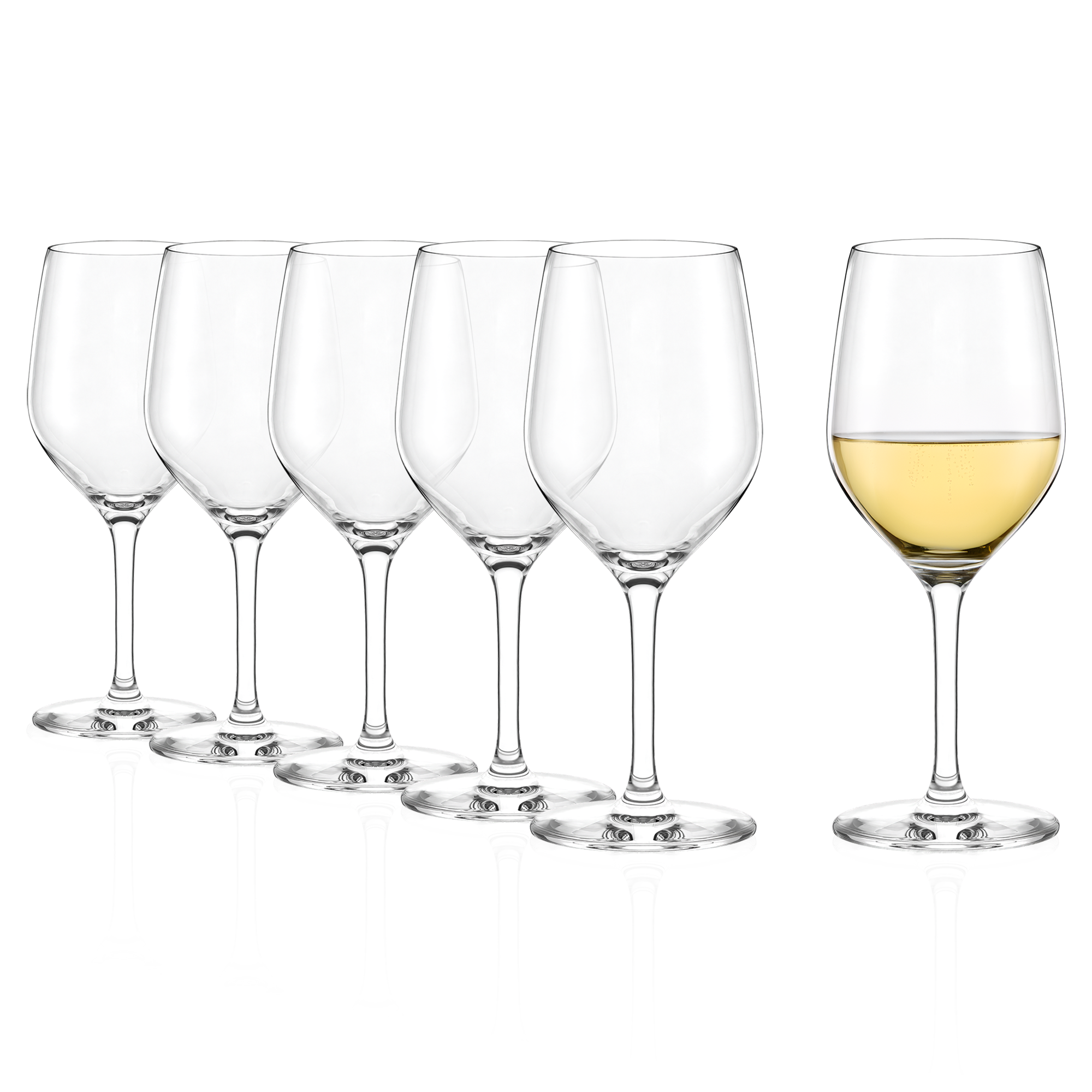 Sechs elegante Stölzle Lausitz Ultra Weißweingläser kaufen, perfekt für jeden Anlass.