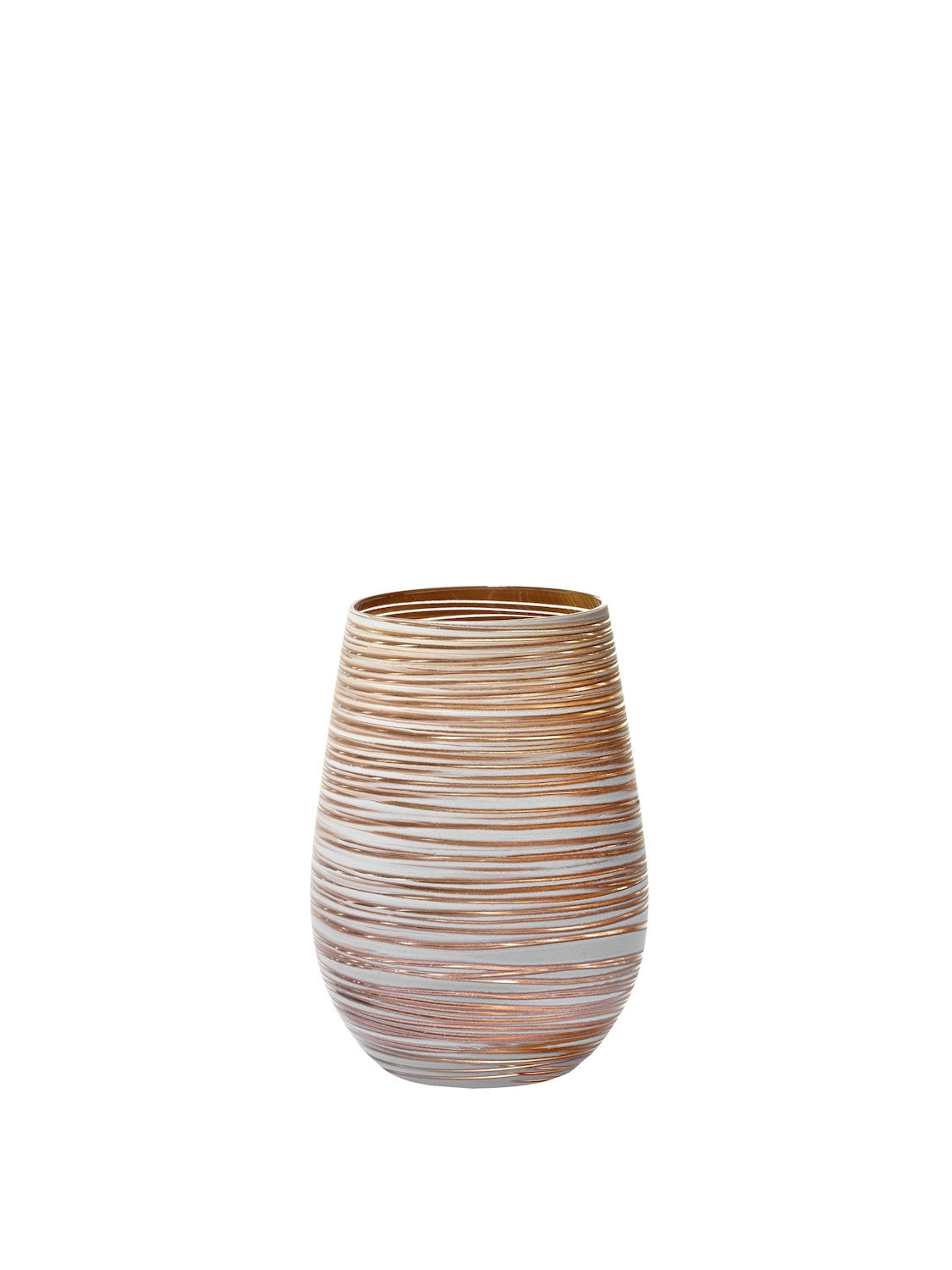 Elegante Vase von Stölzle Lausitz mit feiner Streifenstruktur, Gläser Made in Germany