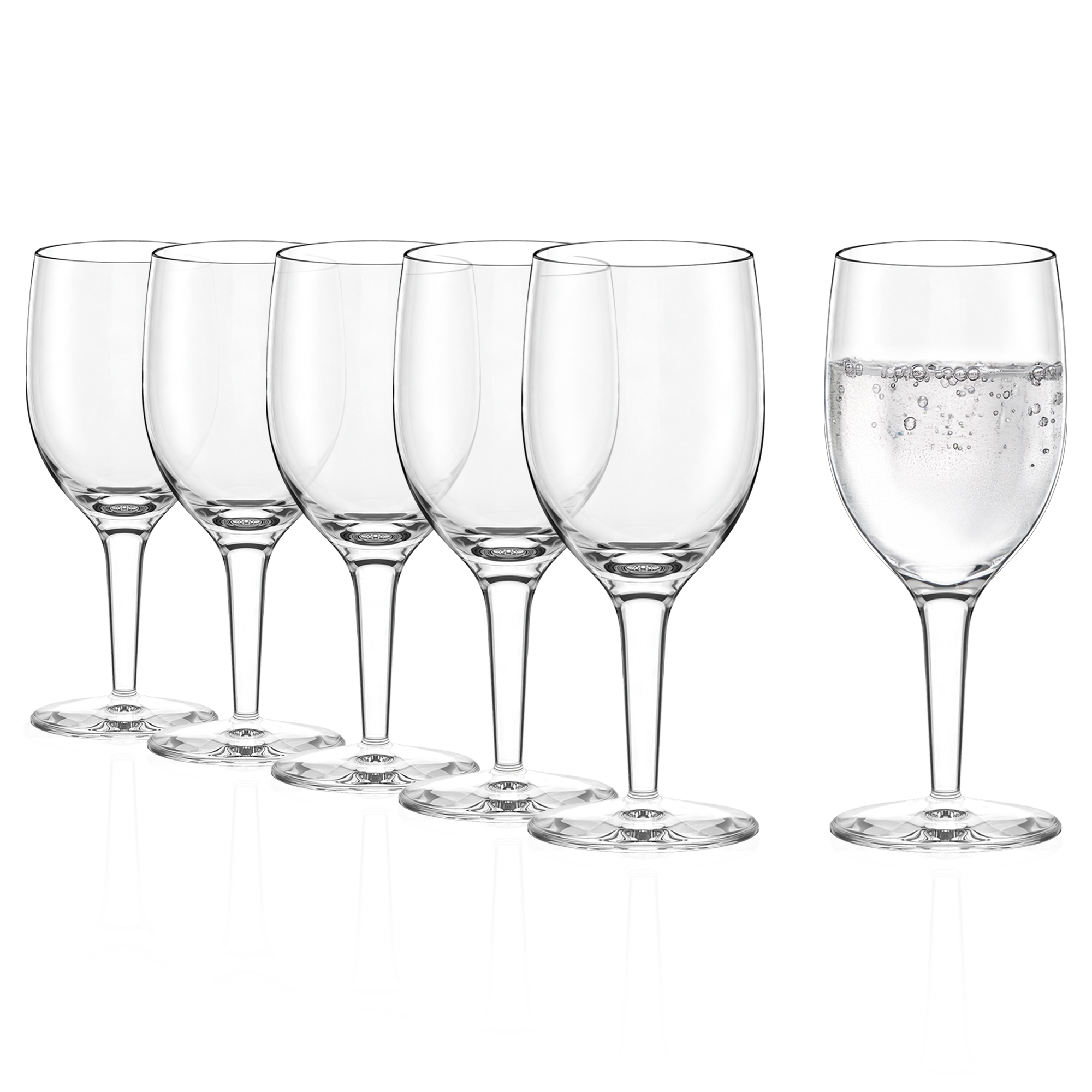 Set von 6 Stölzle Lausitz Wassergläser Milano aus klarem Glas für elegante Anlässe