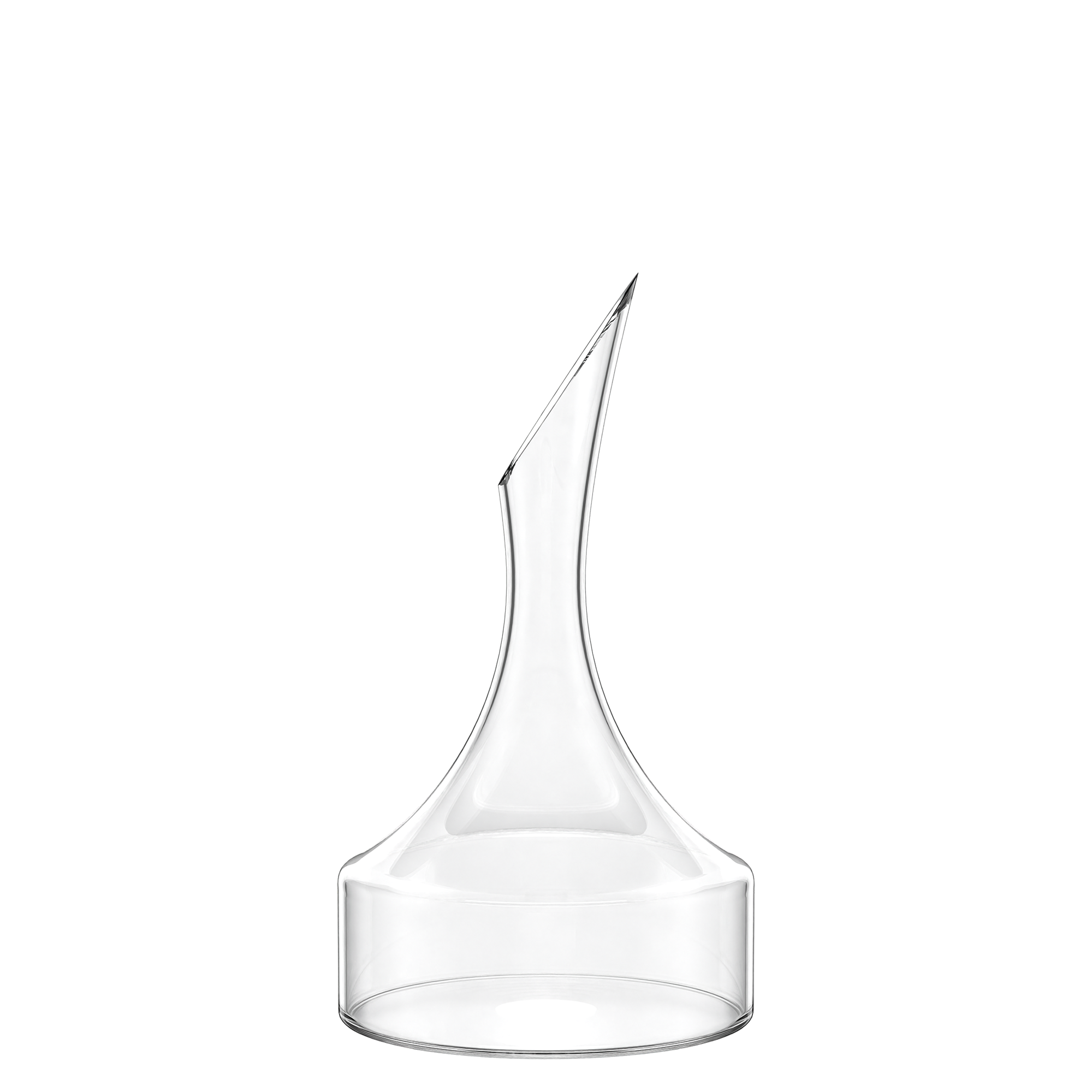 Eleganter Weindekanter Osorno Design aus Glas mit modernem, spitzem Ausguss für stilvolles Servieren
