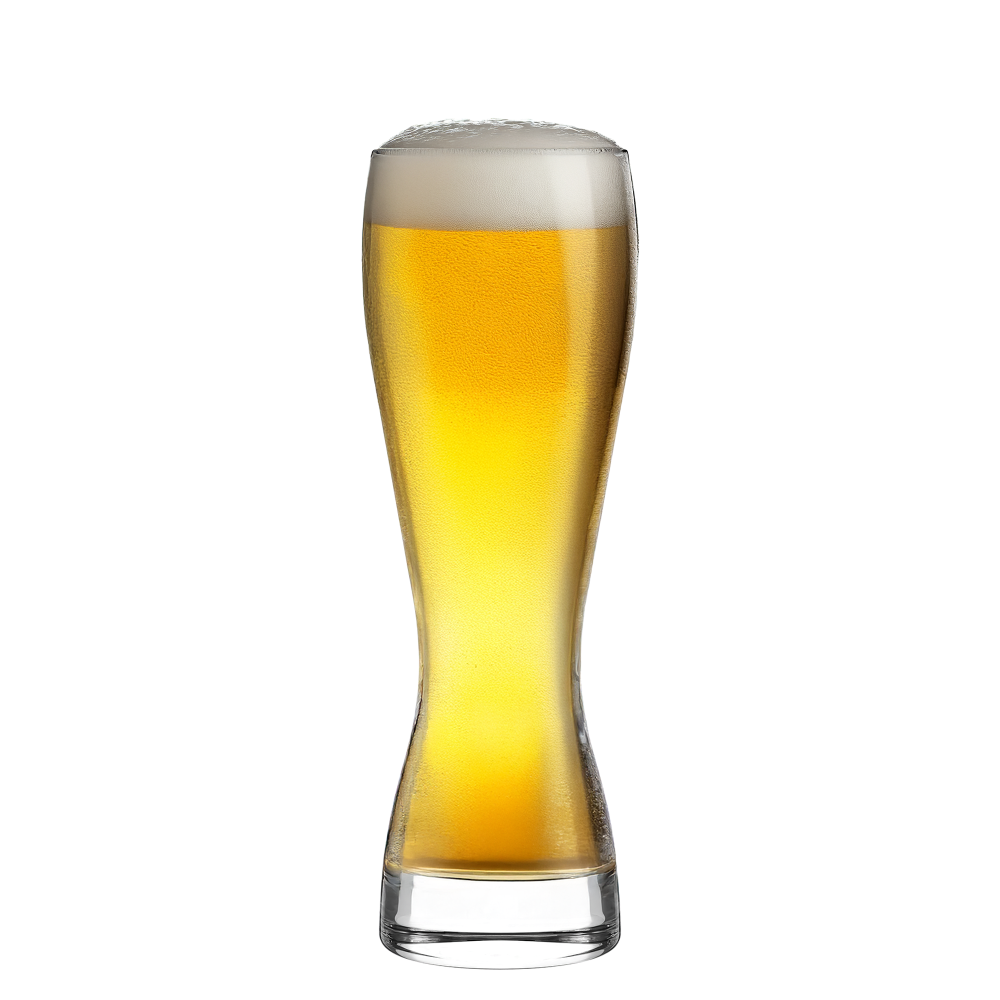 Elegantes Stölzle Lausitz Weizenbierglas kaufen mit glatten Linien und vollem Bier