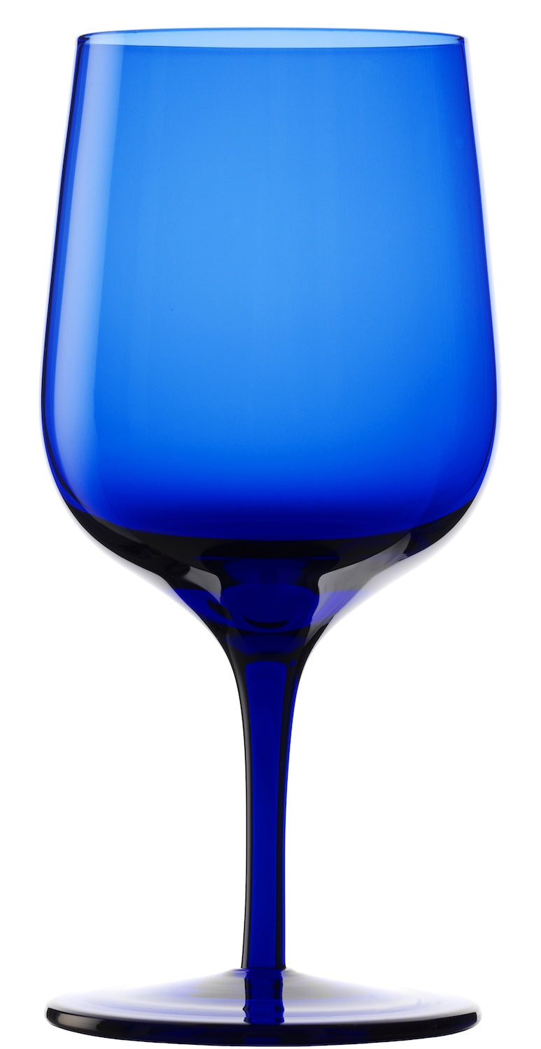 Stoelzel Lausitz Mineralwasser Glas blau Grandezza 340 ml